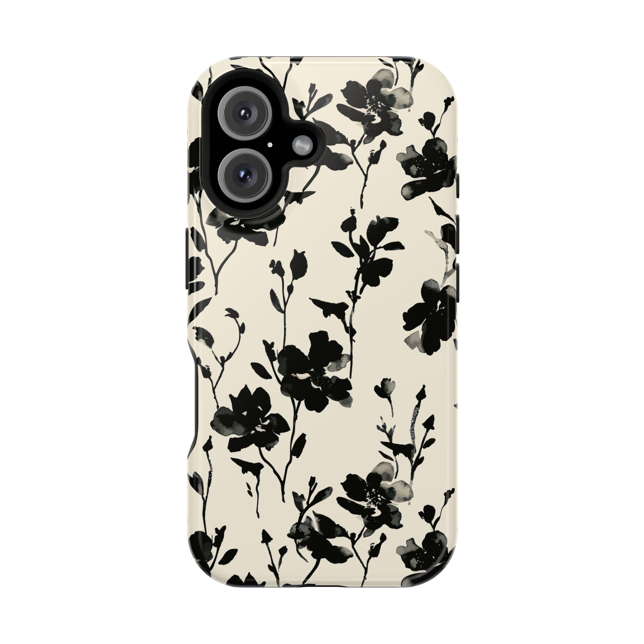 Shadowed Blooms | Black Floral Case