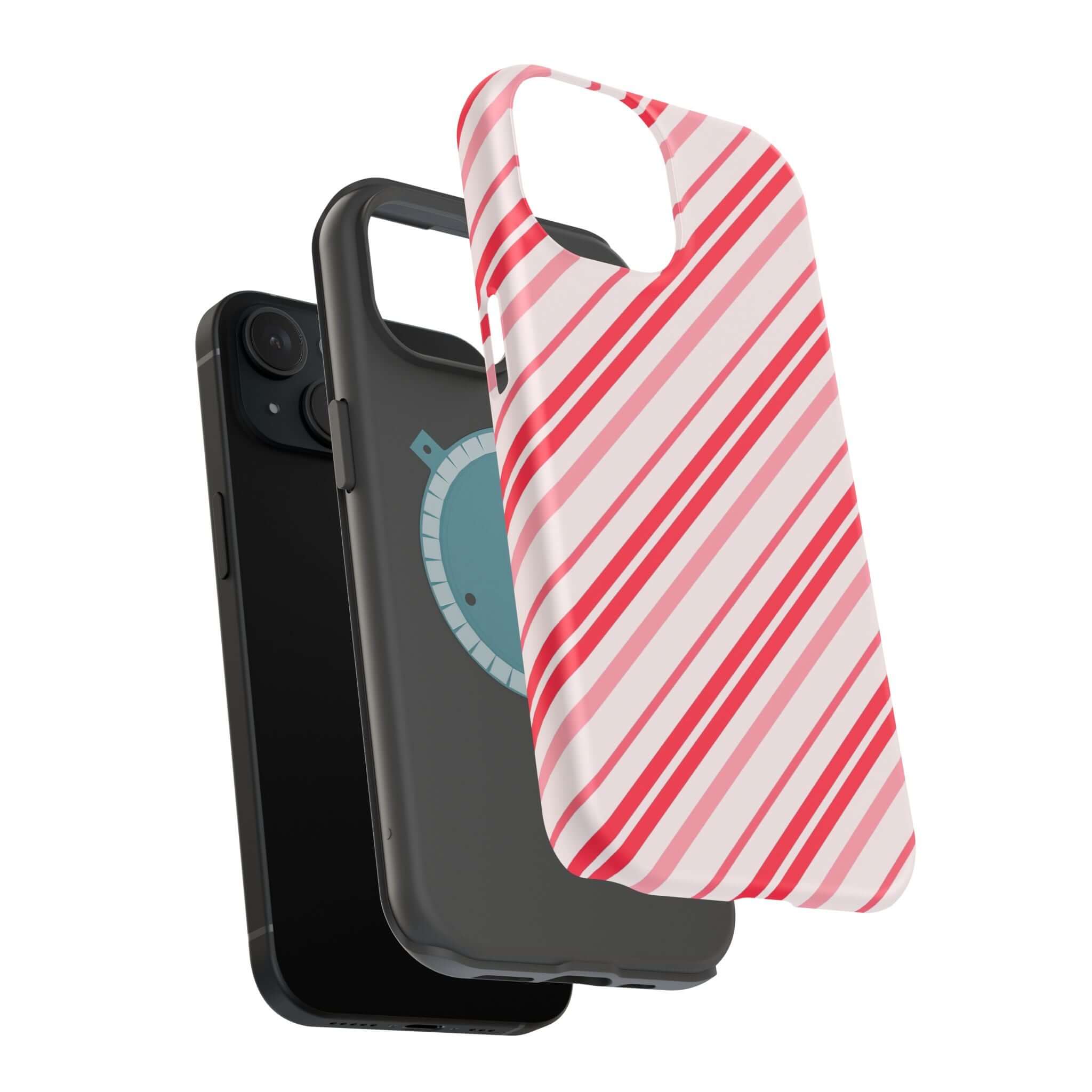 Candy Cane Cutie MagSafe Case with festive stripes for a Christmas-themed, cute holiday phone cover.