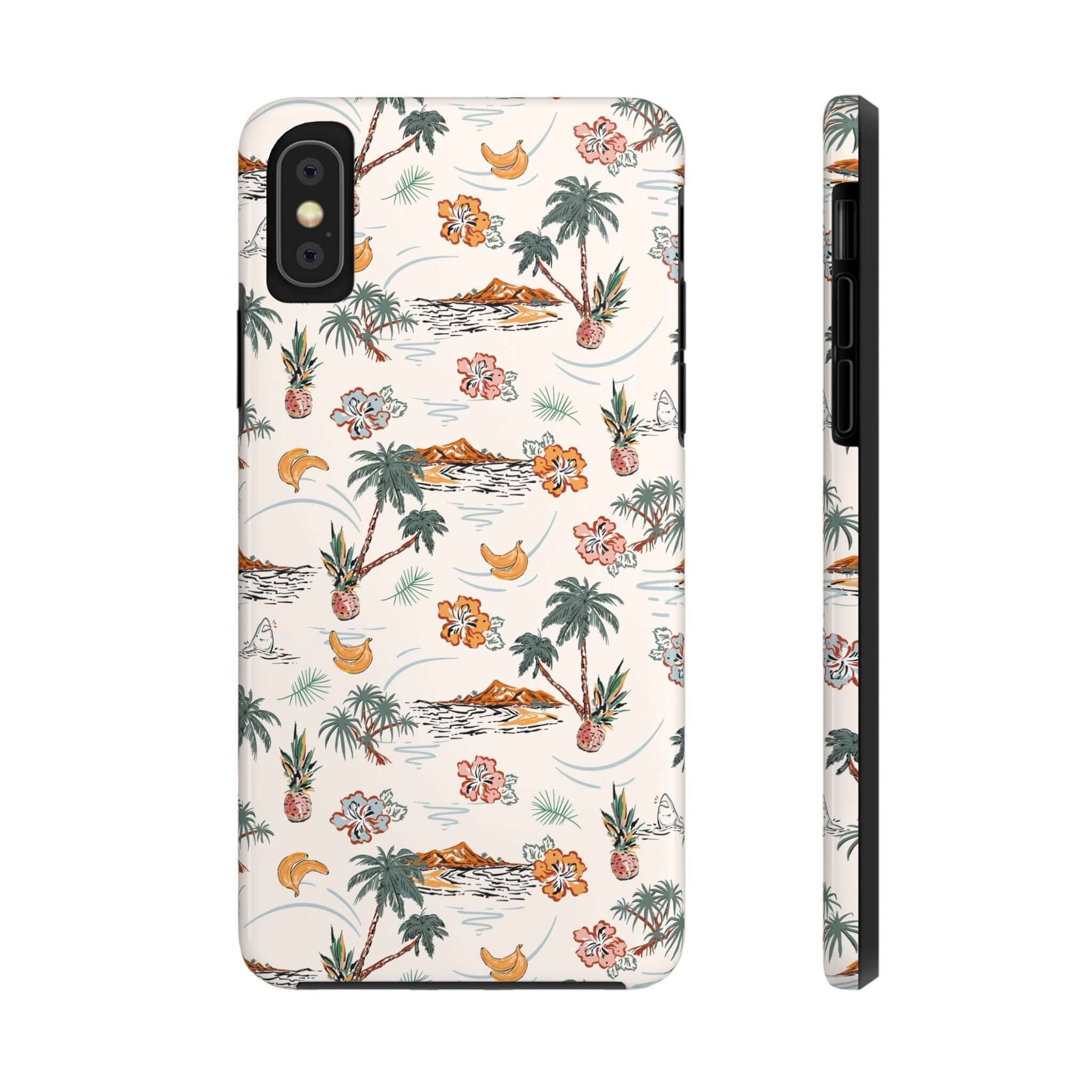 Tropical Vacation beach case for iPhone 14 featuring a cute palm tree design, available with free shipping. Perfect for beach getaways.