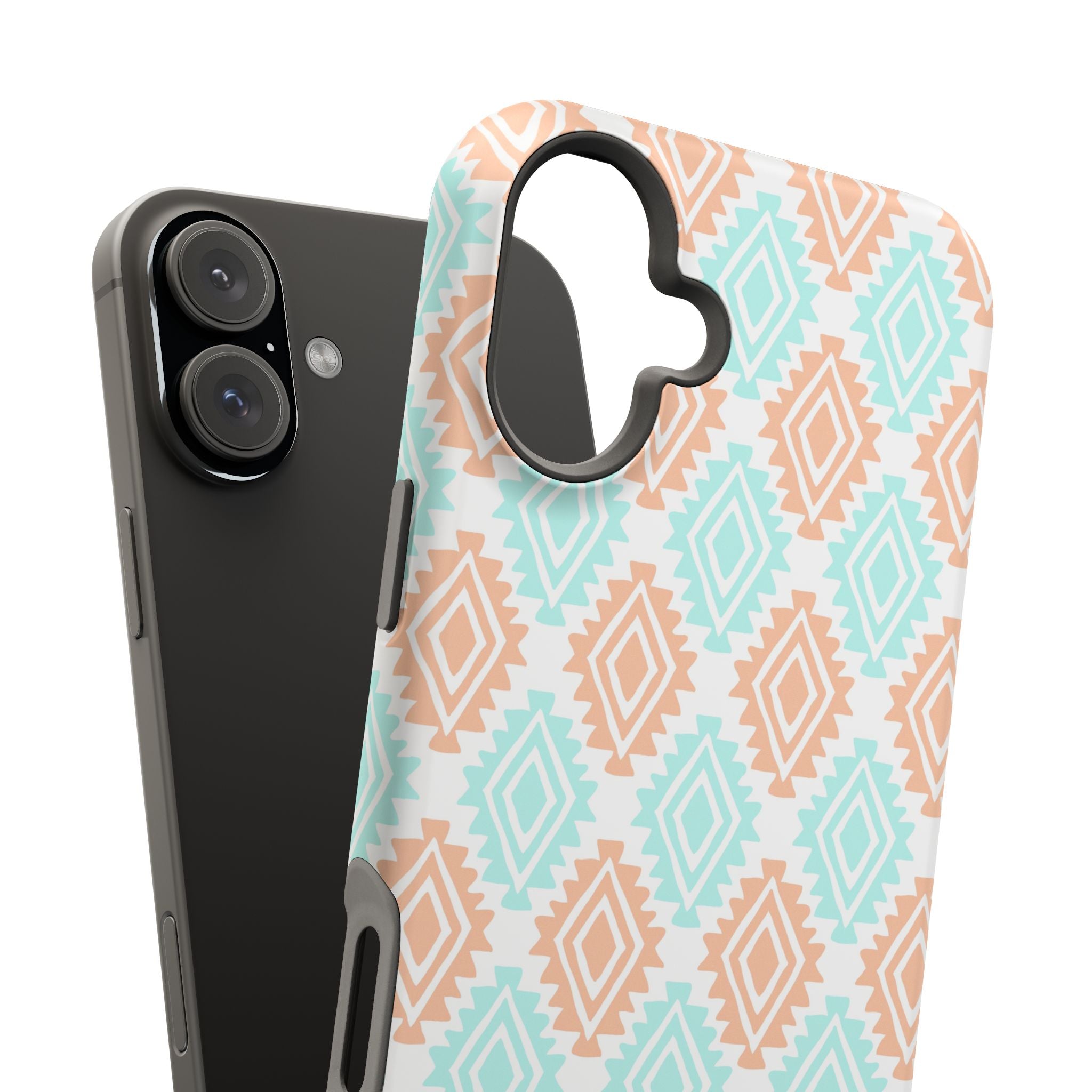 Southwestern MagSafe iPhone Case with funky abstract design, cute and functional phone cover.