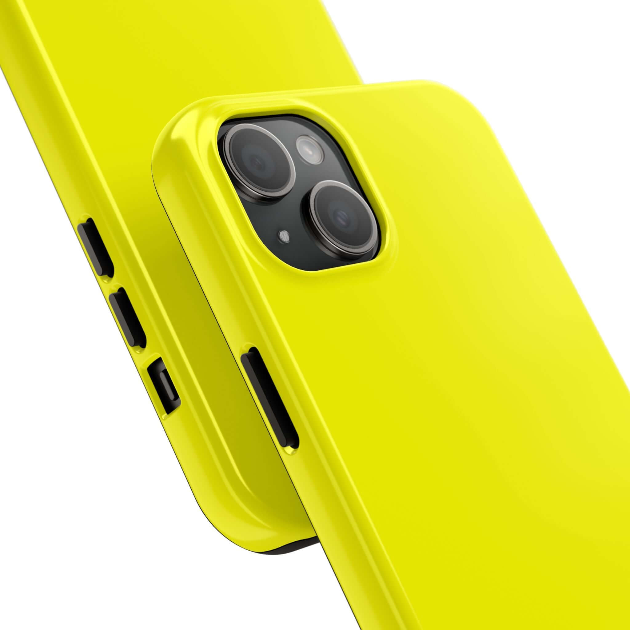 Neon yellow Solar Flare iPhone case - cute and quirky design with free shipping from the cutest phone cases website.