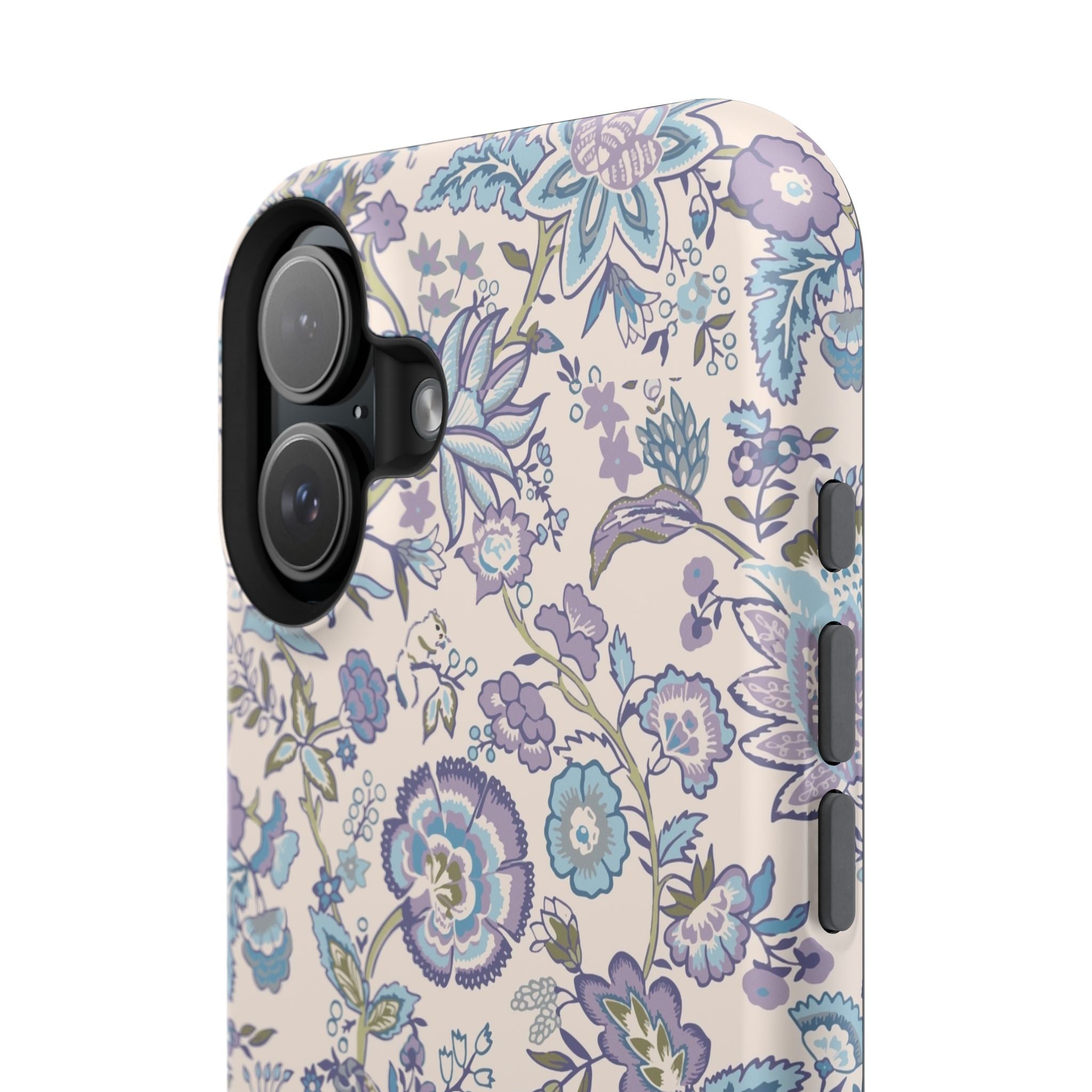 Blue Floral CottageCore MagSafe iPhone Case with Cute Phone Cover Design Featuring Delicate Flowers