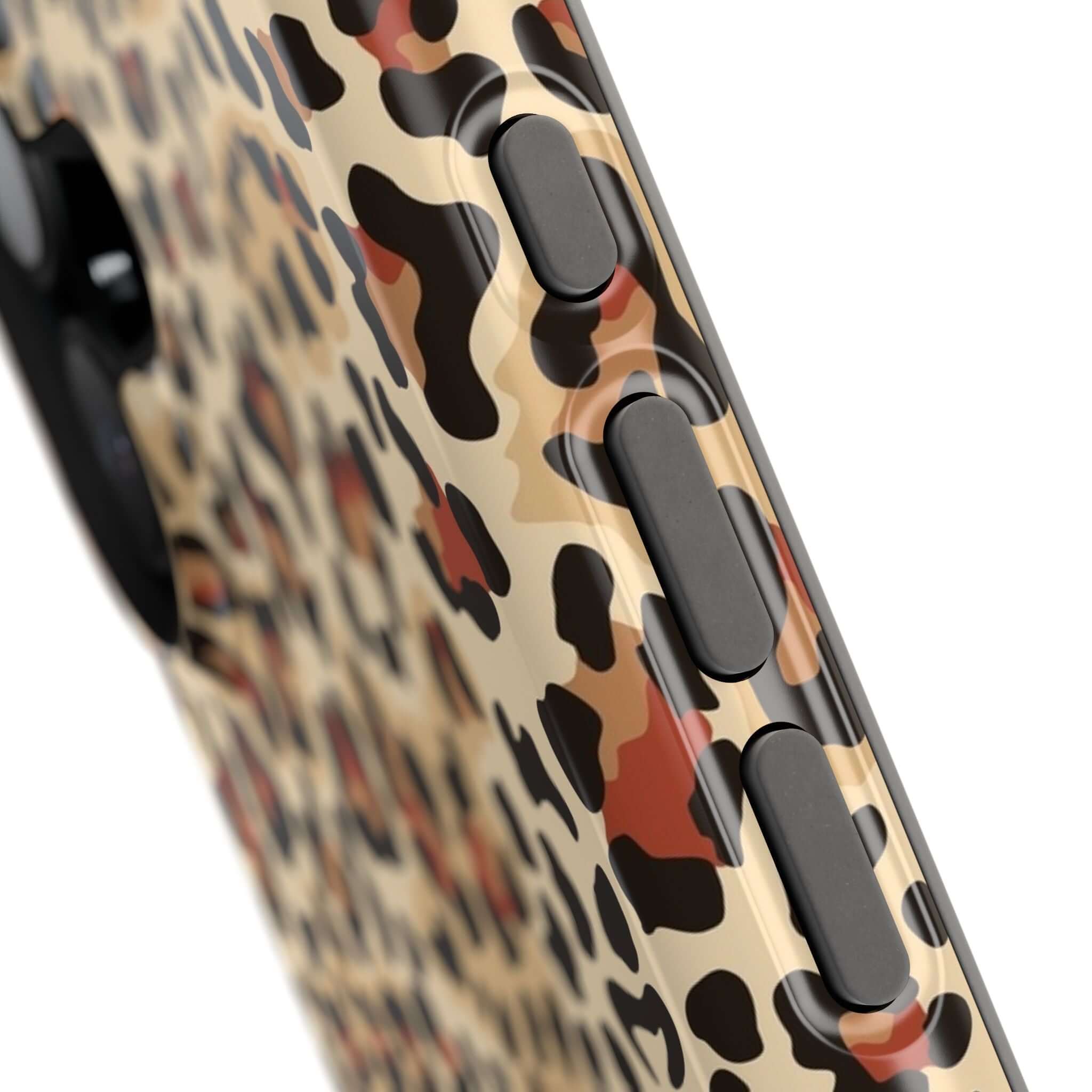 Colorful leopard print iPhone case with abstract design and MagSafe compatibility for stylish and reliable phone protection.