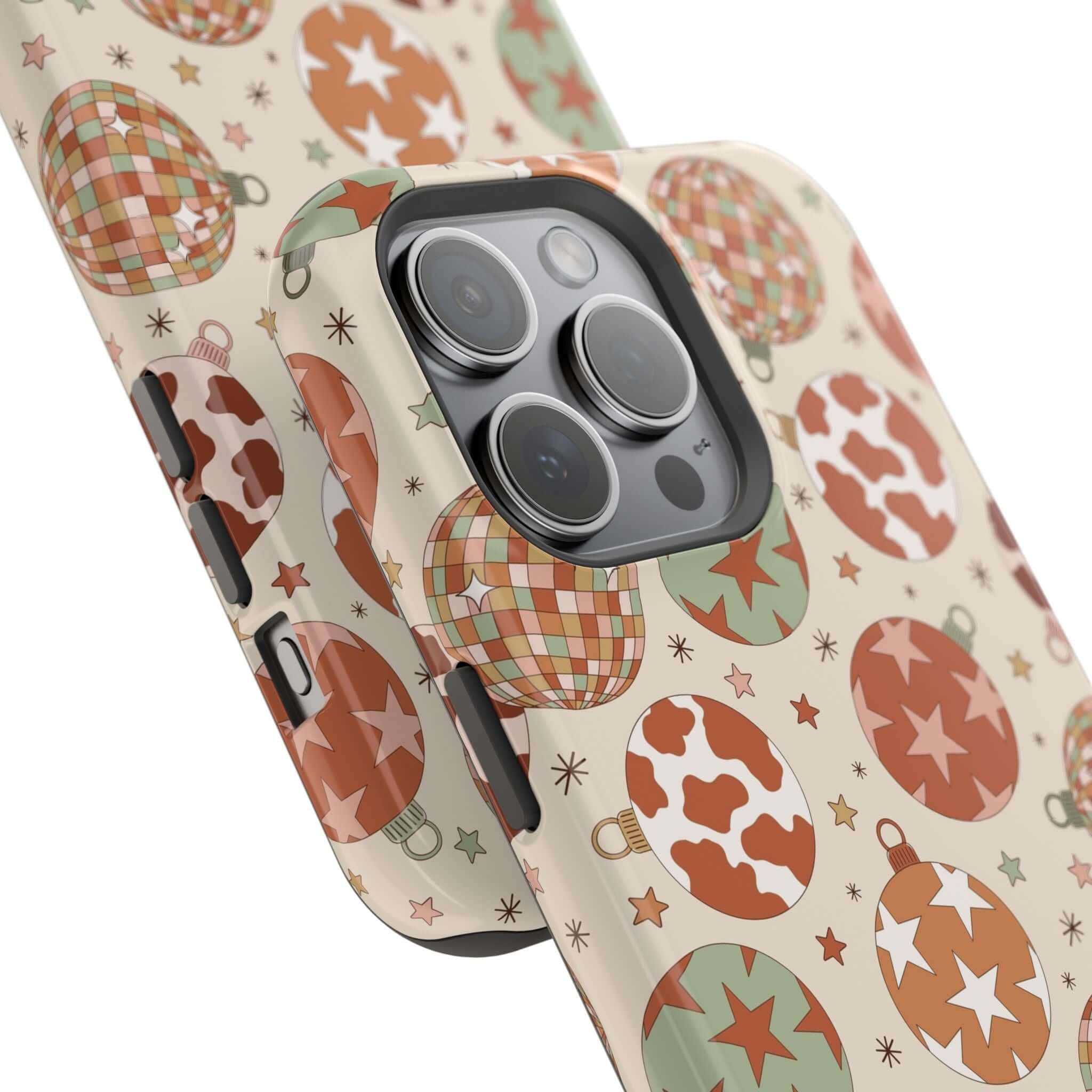 Festive Cowgirl Christmas MagSafe case with western print, ideal holiday and Xmas phone cover for Christmas lovers.