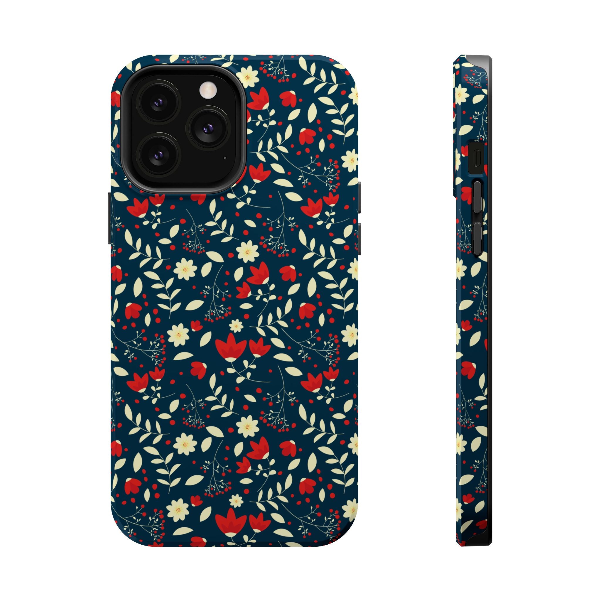 Scarlet Bloom | Green Flower Case