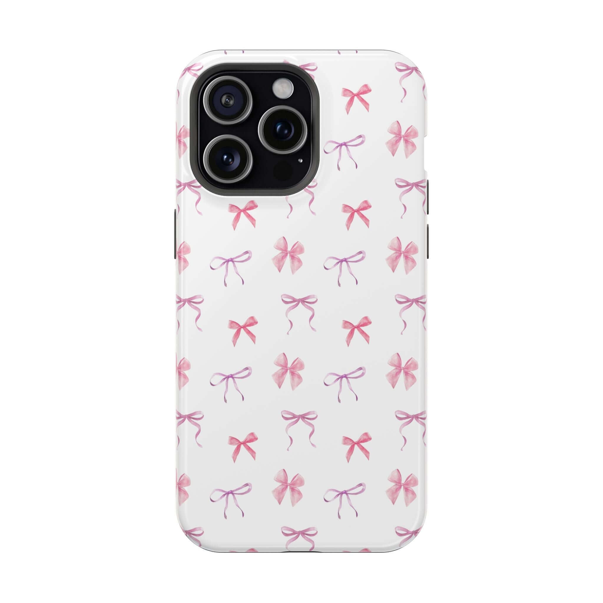 Cute watercolor bows iPhone case in pink with coquette bow design - Perfect for your girly needs - Free shipping available