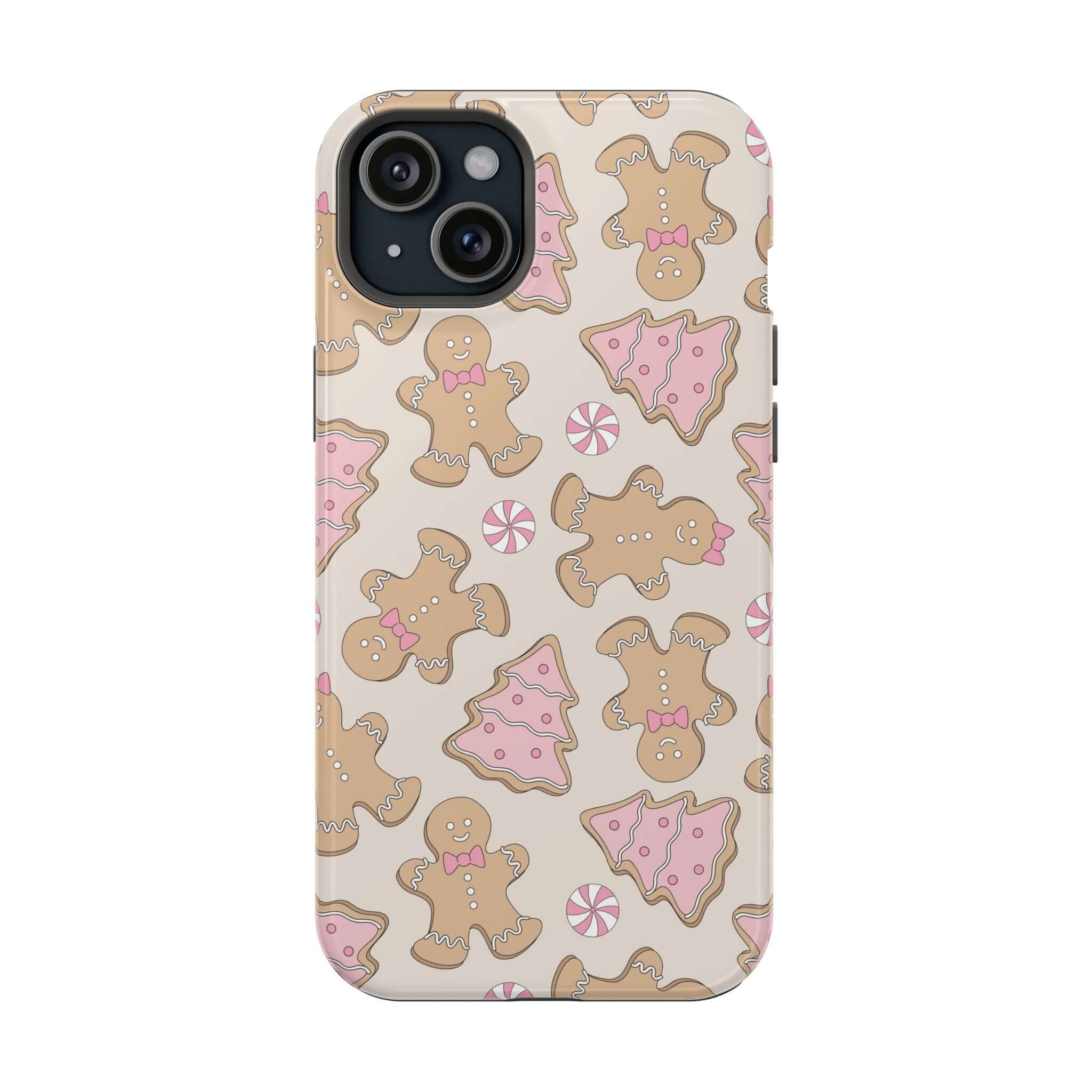 Gingerbread Girlie MagSafe case with cute gingerbread man design, perfect Christmas phone case for holiday cheer and protection.