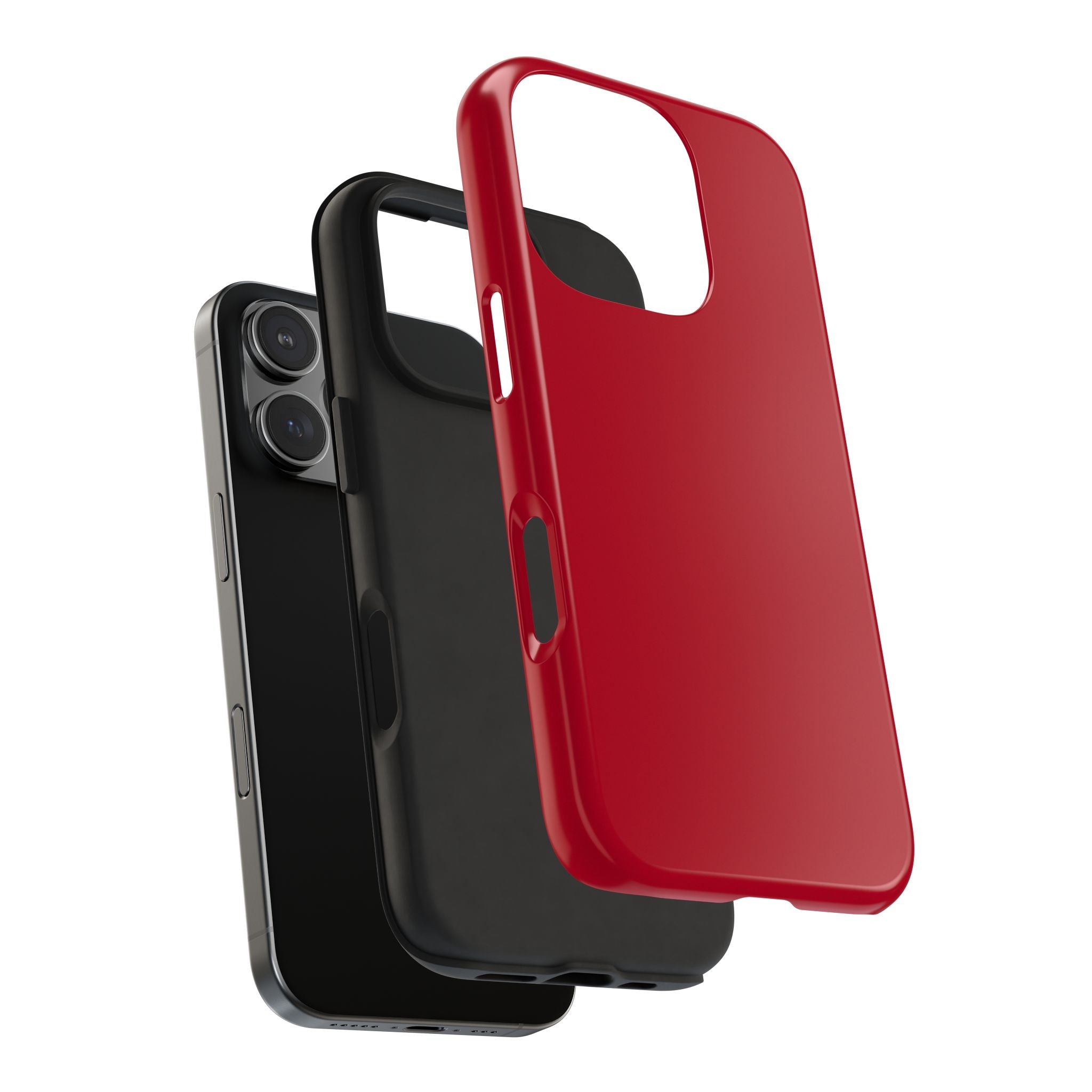 Candy Apple solid red phone case for iPhone 16, stylish and cute cover for protection and aesthetic appeal.