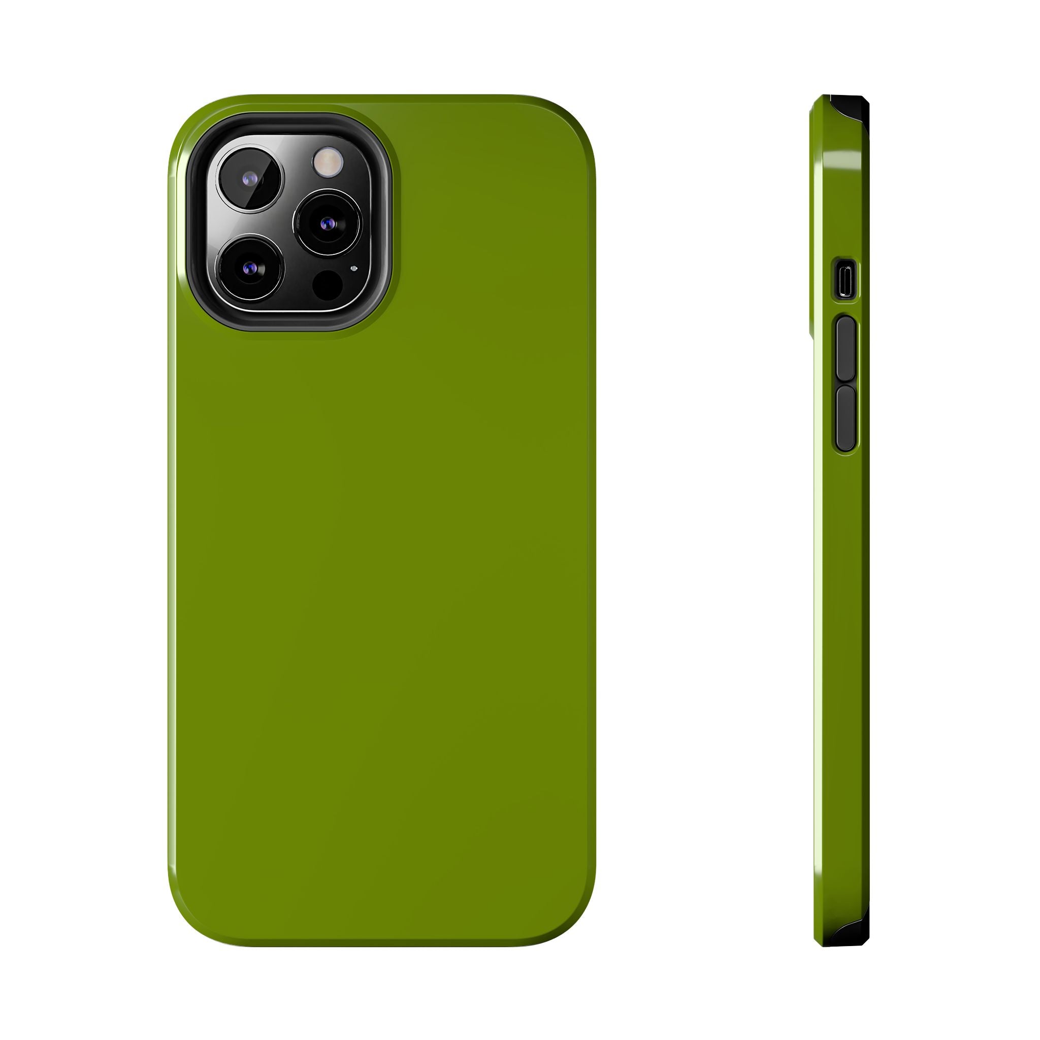 Cute solid green Matcha Tea iPhone case, perfect floral design phone accessory, offering stylish protection from scratches.