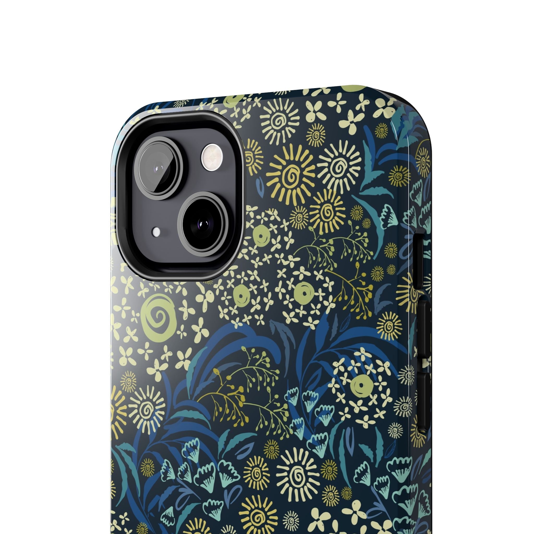 Botanic Breeze Blue Floral iPhone Case Cover - Cute Flower Design for iPhone Protection and Style