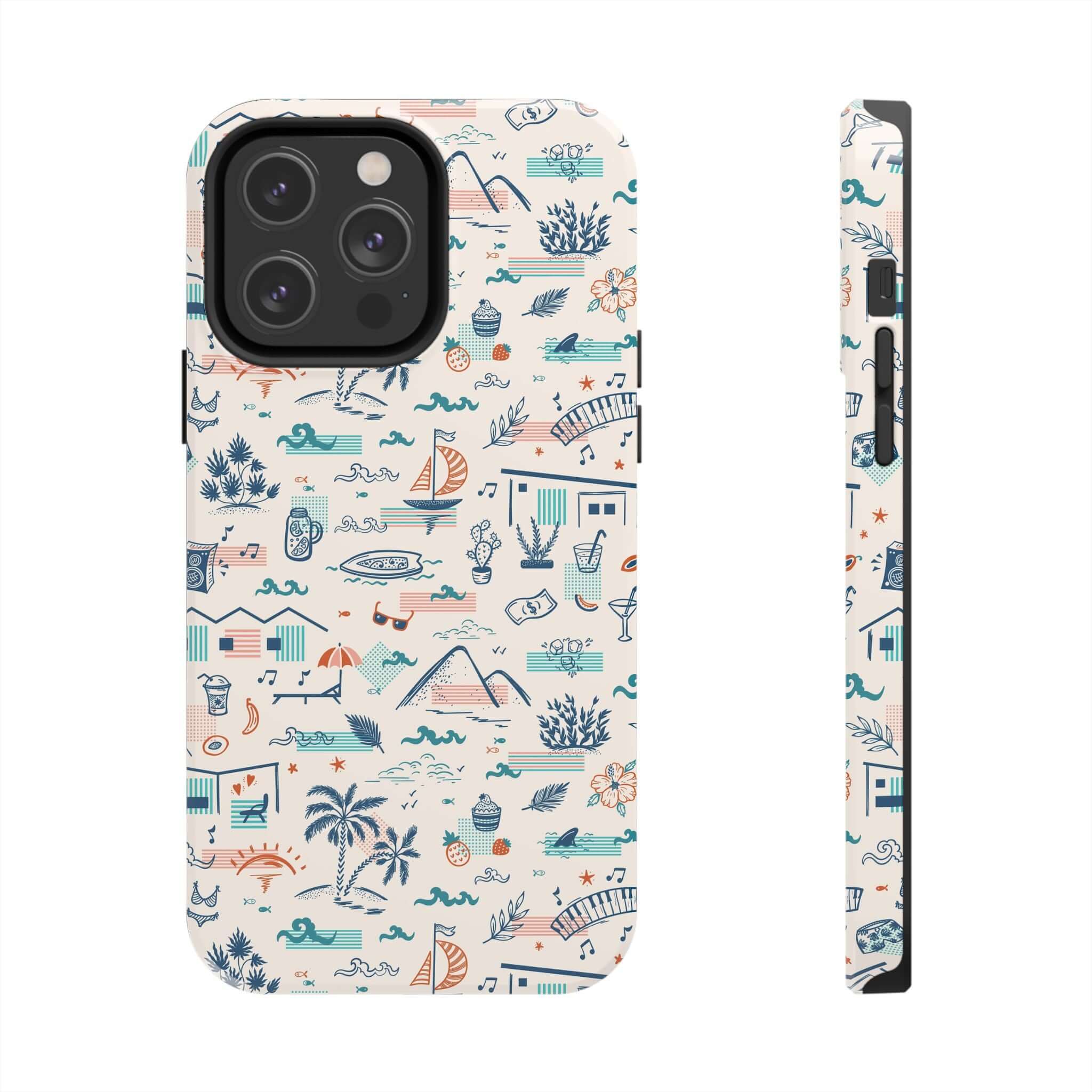 Colorful Forever on Vacation iPhone case with cute summer-themed design and playful patterns. Perfect for iPhone 14 Pro Max and Samsung S23.