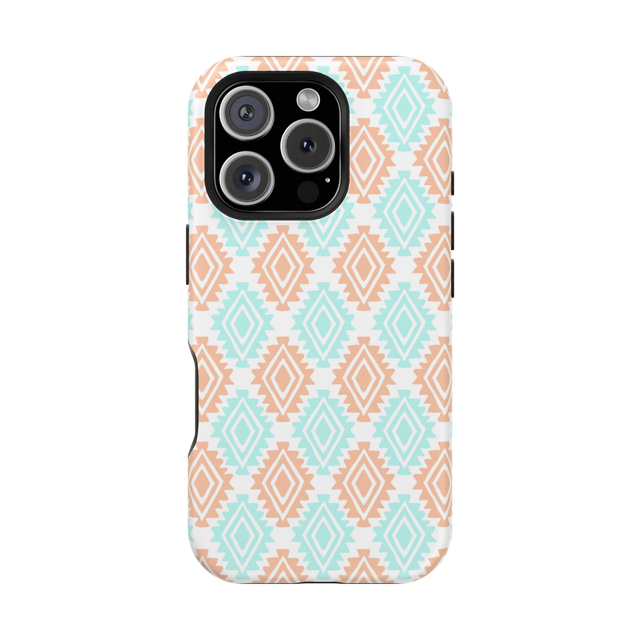 Desert Dreamer Southwestern MagSafe iPhone Case with cute abstract design and floral pattern phone cover.