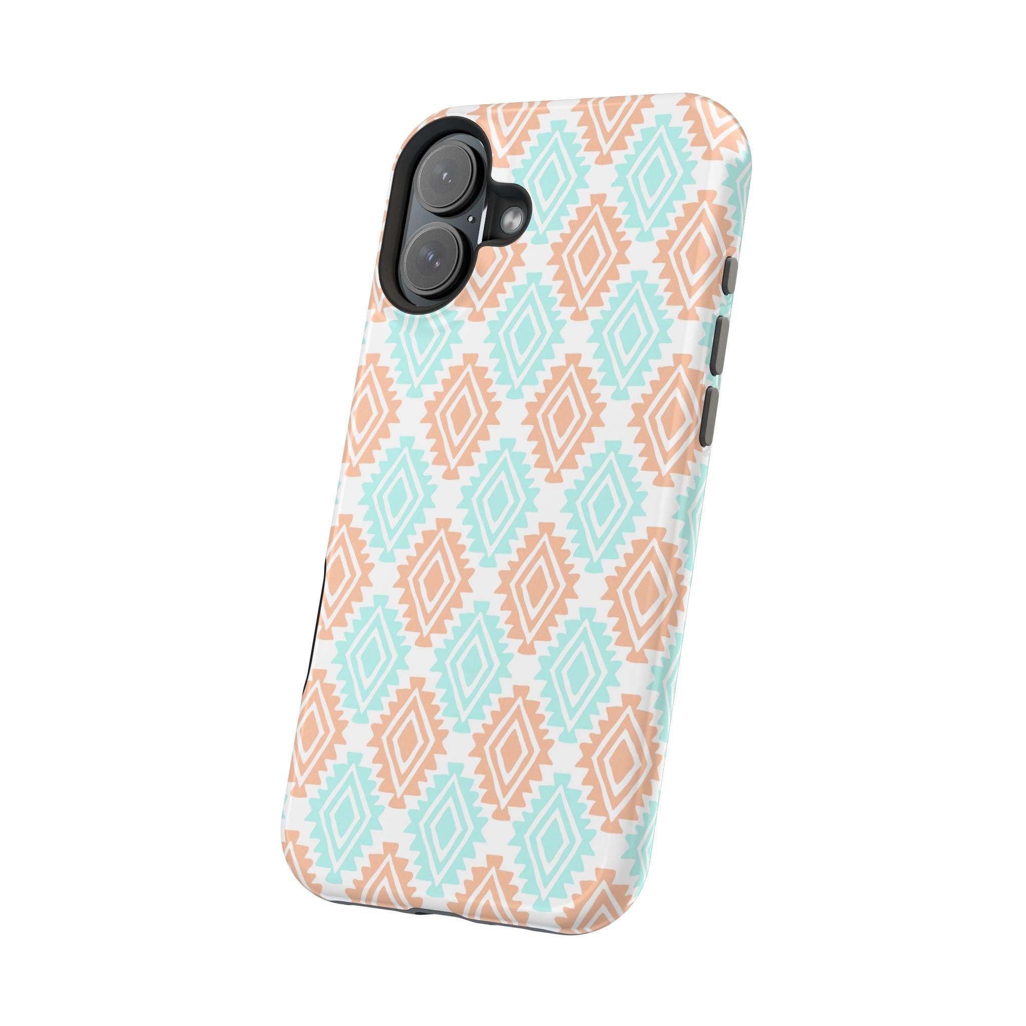 Southwestern MagSafe iPhone Case with funky abstract floral design and Western vibe, perfect as a cute phone cover.