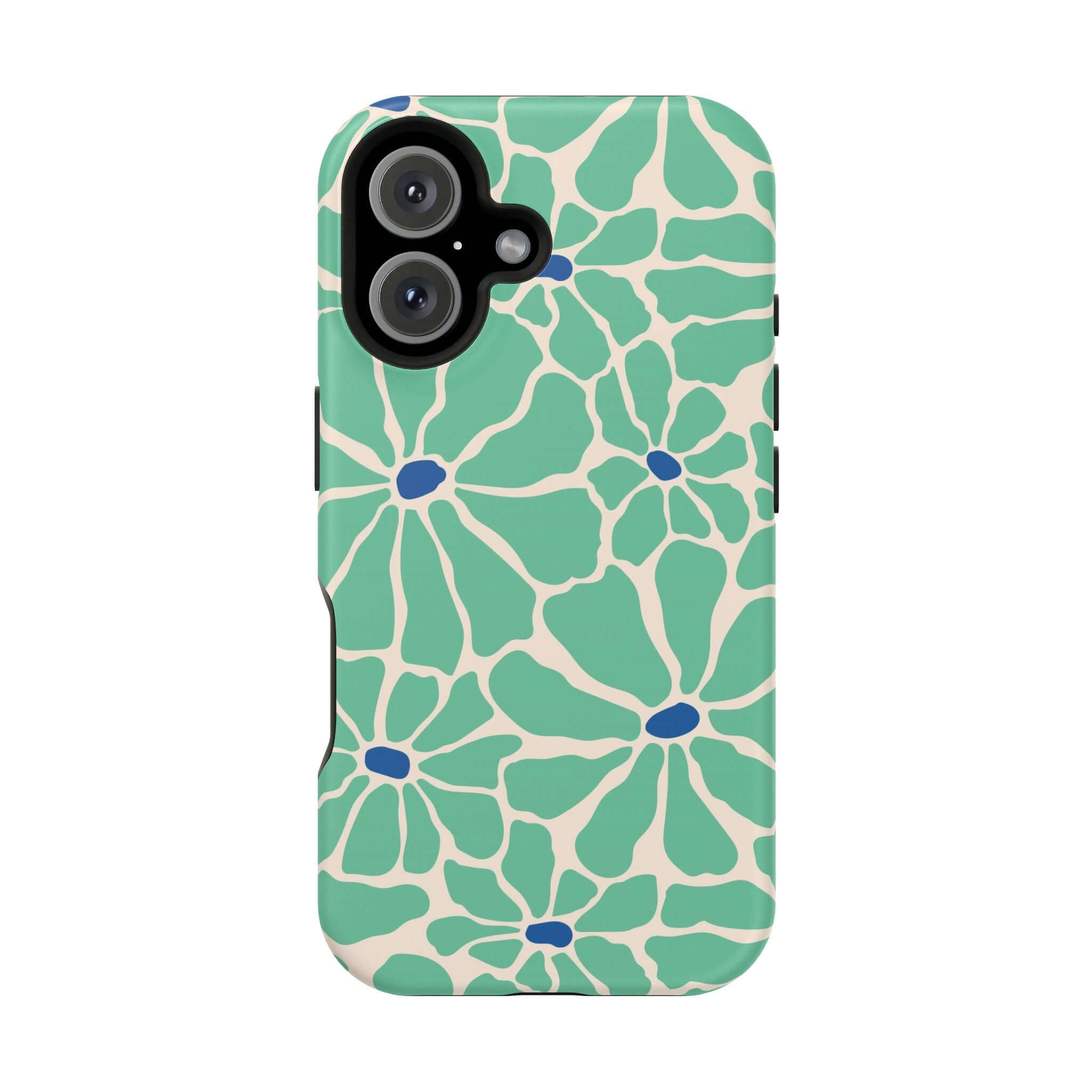 Cute phone cover featuring a tropical floral design for Apple iPhone, blending style with MagSafe technology.