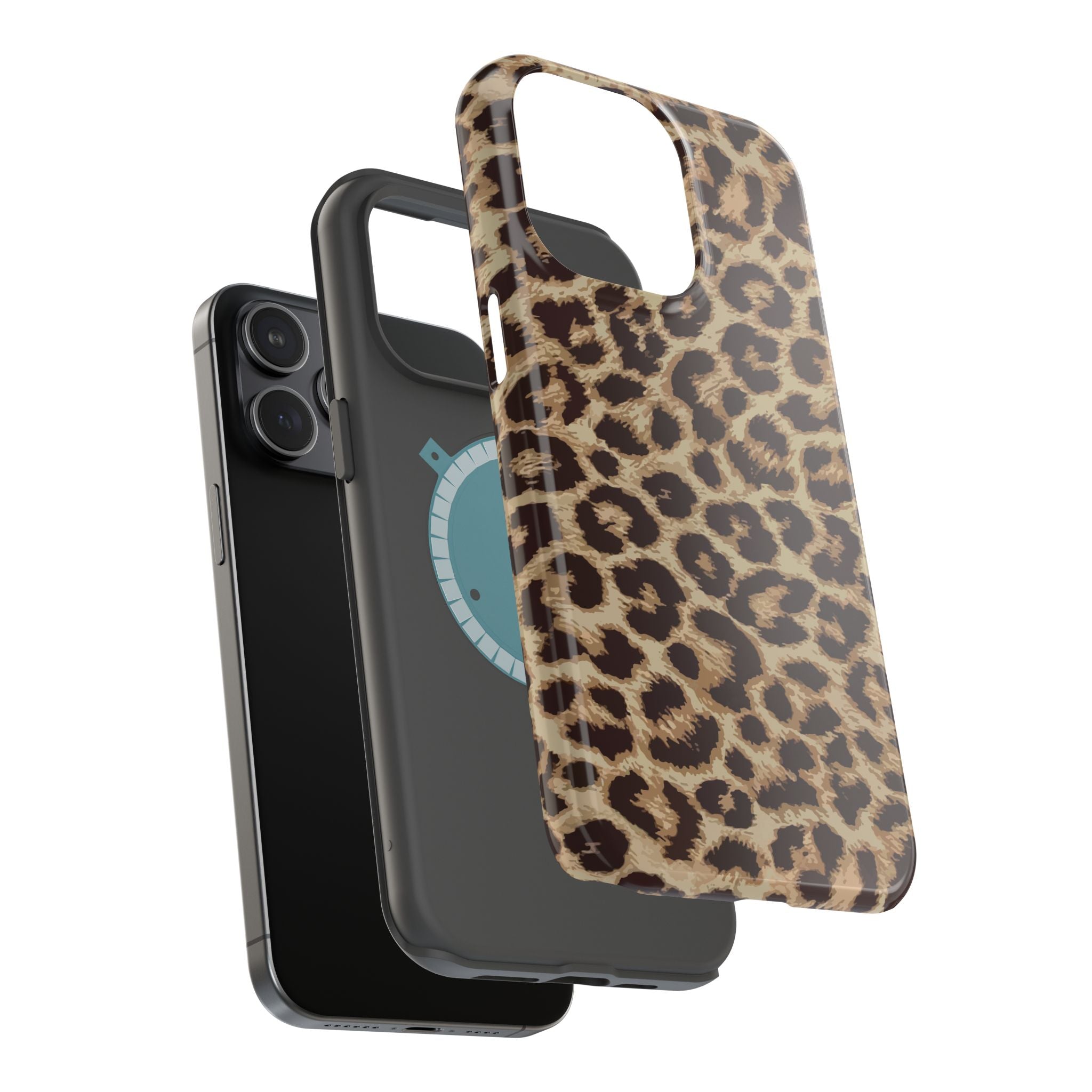 Stylish Savannah Rush Cheetah Case with MagSafe for iPhone 16, featuring bold animal print. Cute phone case protection.