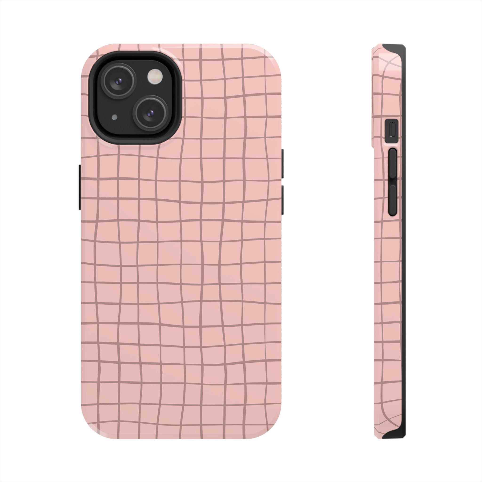 Protect your iPhone with our Blush Grid Pink Abstract Case. Cute custom phone cover features a playful design. Free shipping included!