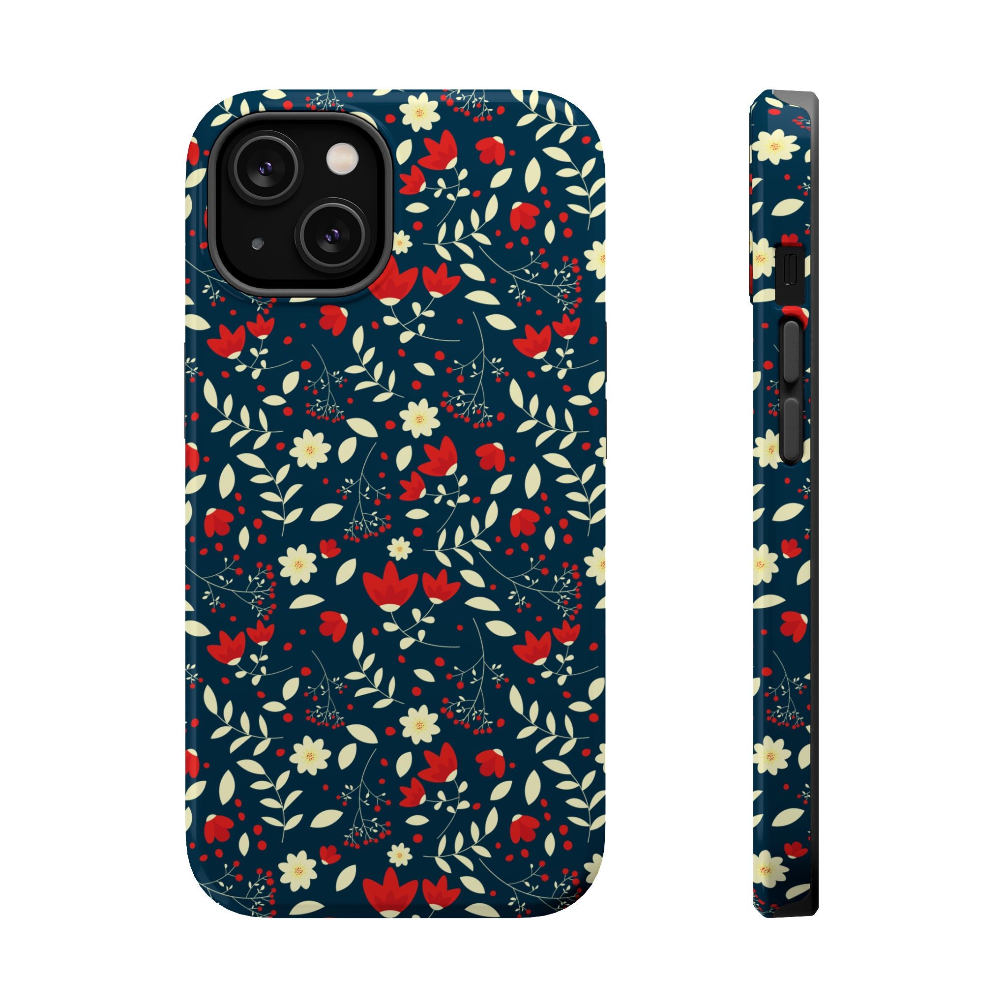 Scarlet Bloom | Green Flower Case