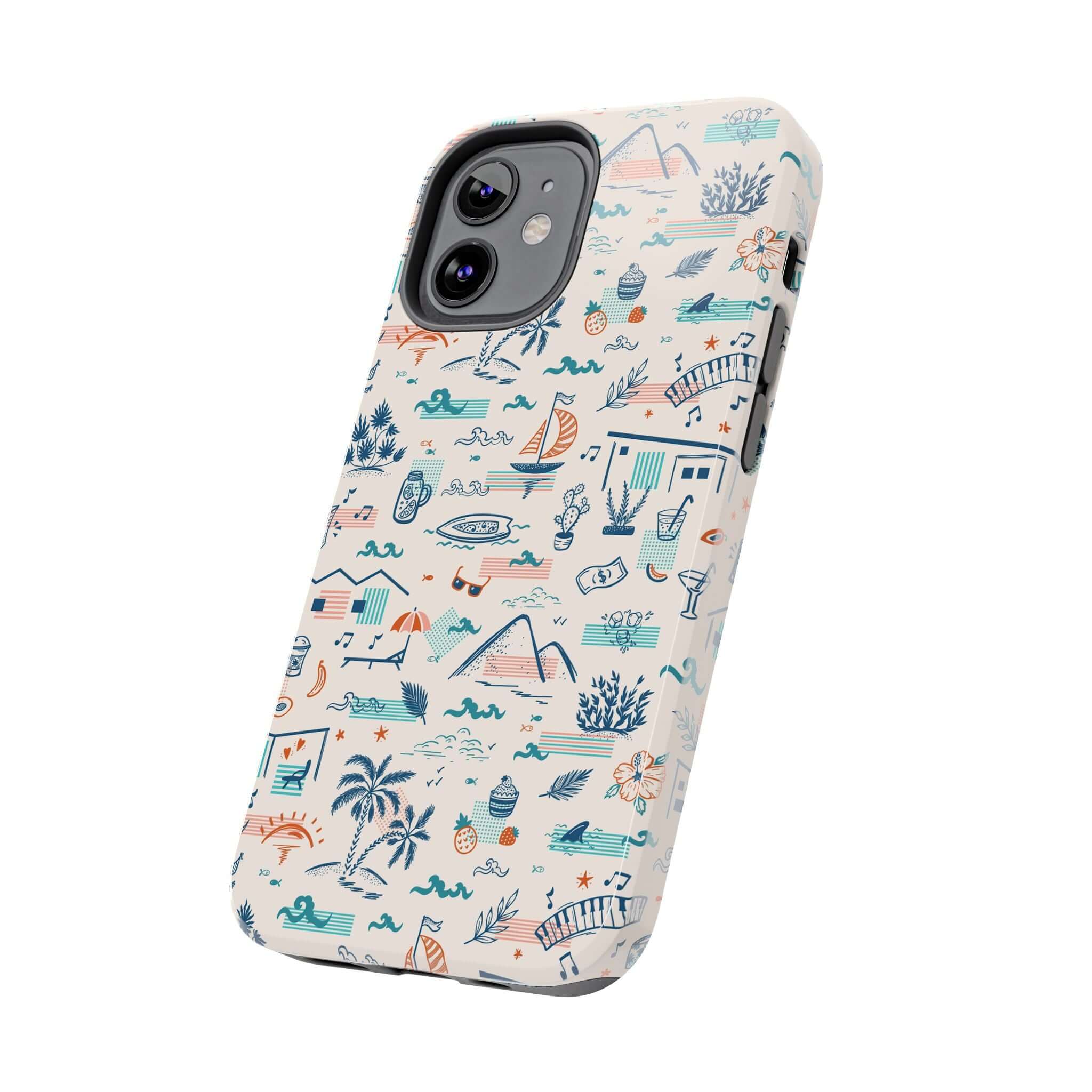 Colorful Forever on Vacation iPhone case with playful summer design, perfect for iPhone 14 Pro Max and Samsung S23. Cute phone case for fun vibes.