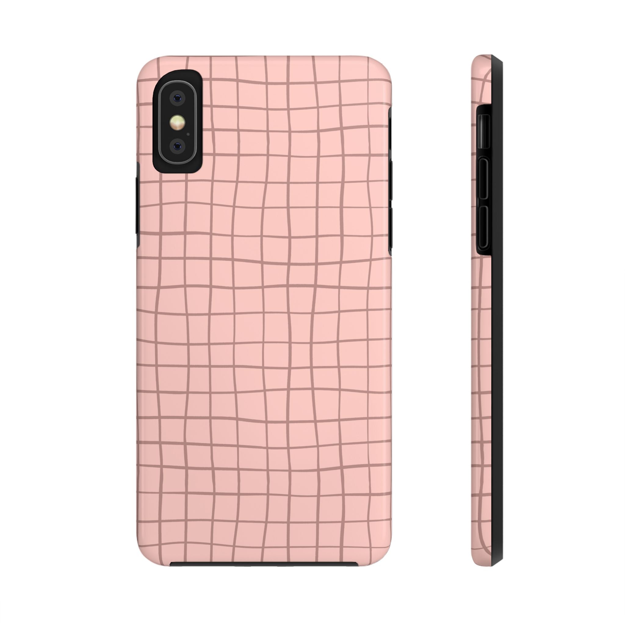 Blush Grid Pink Abstract Cute iPhone Case with Free Shipping Custom Phone Cover for iPhone