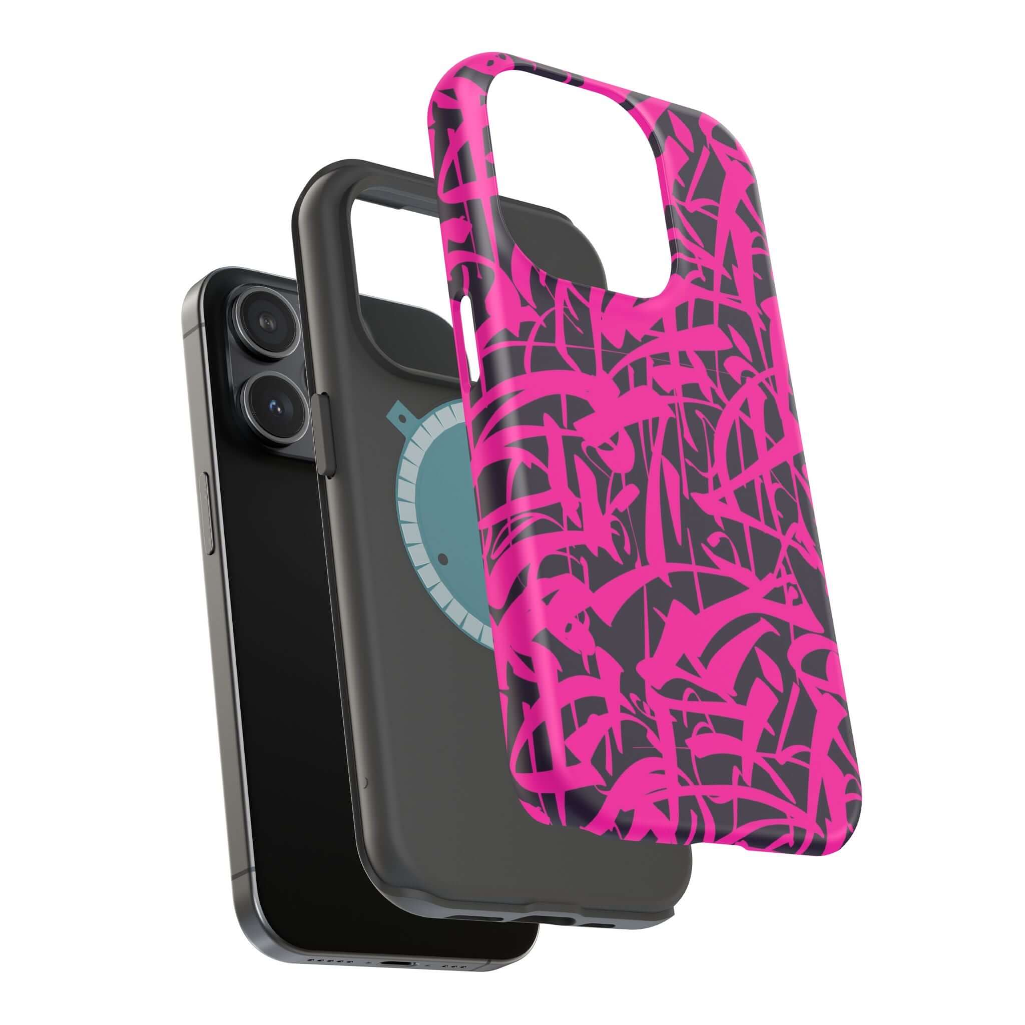 Colorful Midnight Pop | Pink Art Case phone cover showcasing unique design for cute iPhone protection.