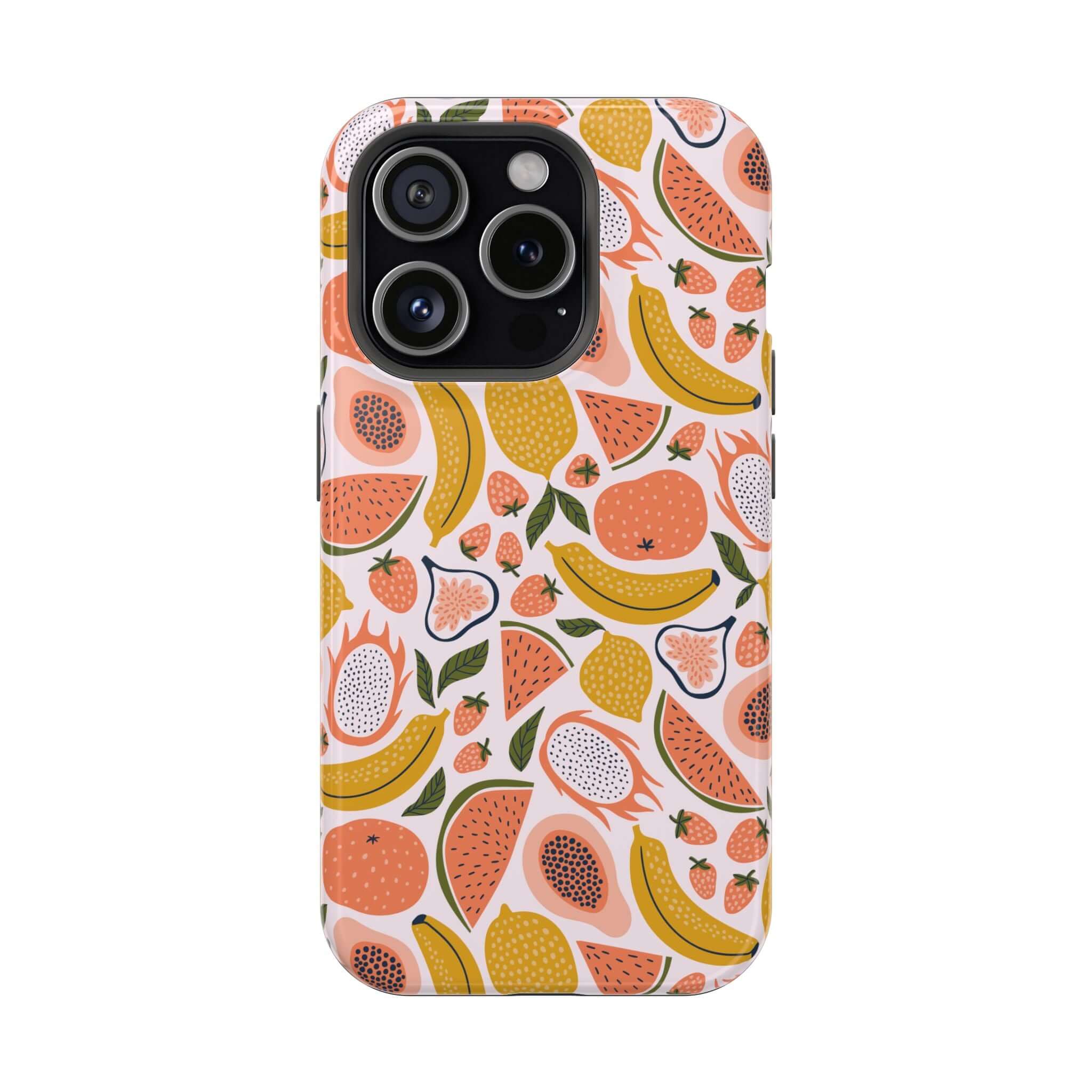 Cute iPhone 14 case with tropical fruit design, perfect phone cover for summer, free shipping available