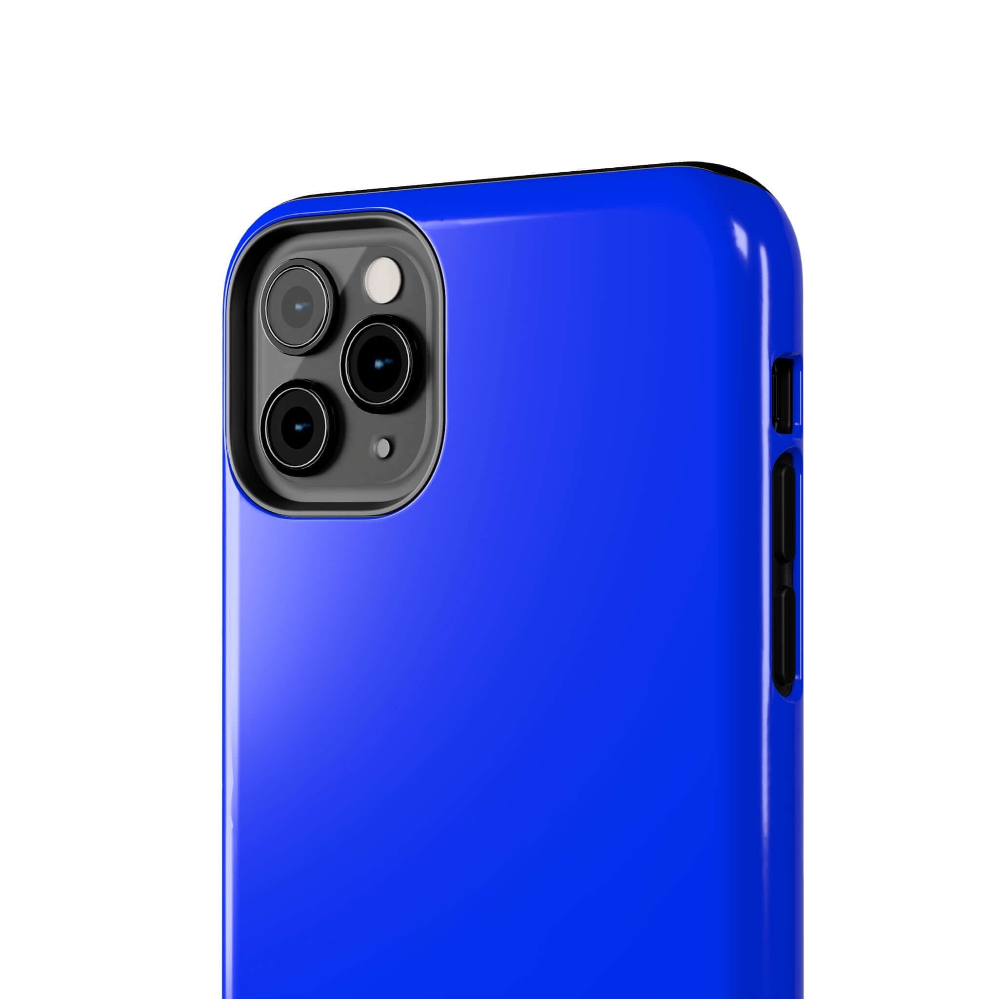 Neon blue iPhone case from Luminous Lagoon, featuring a stylish and protective design. Shop now for the cutest phone cases with free shipping.