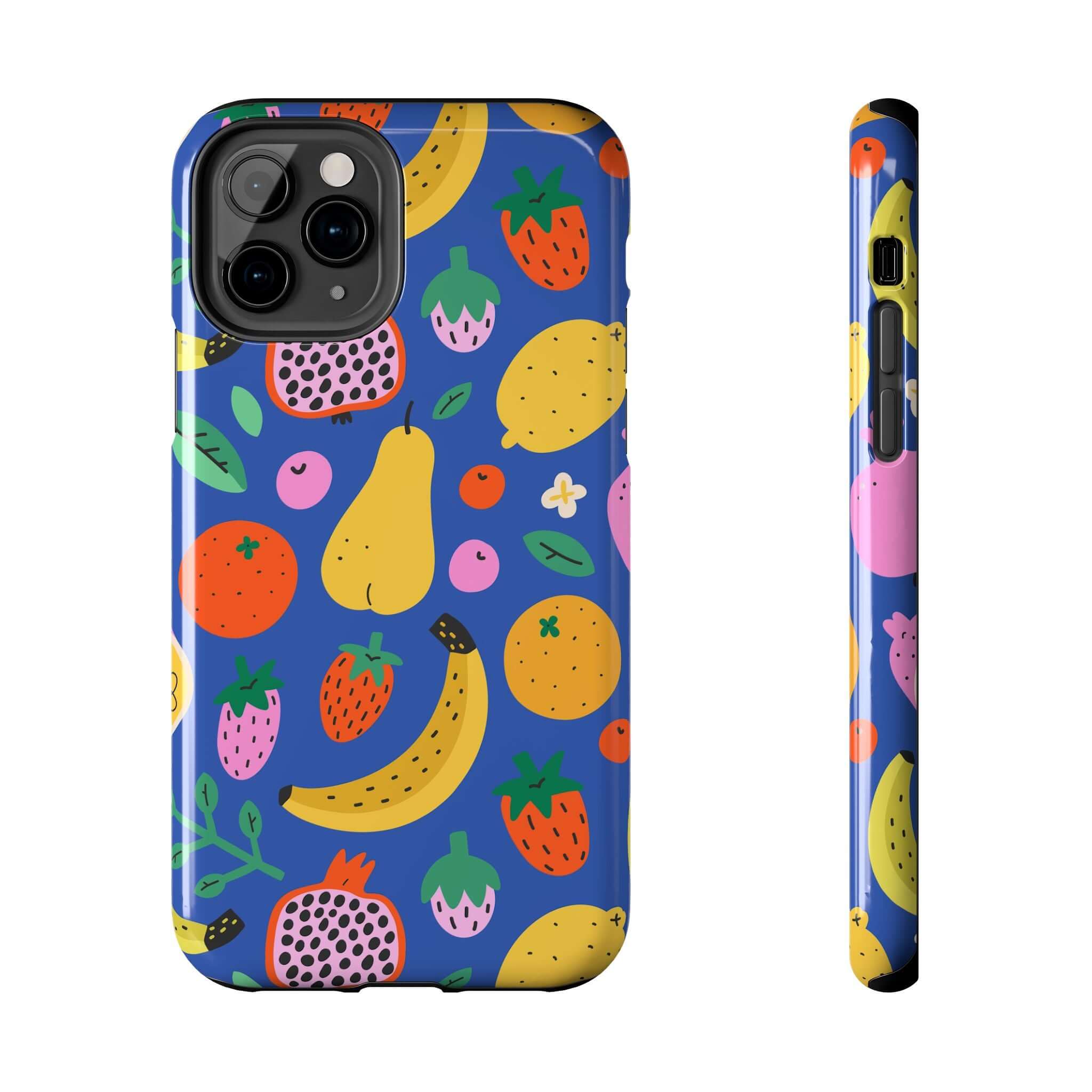 Cute phone cover featuring colorful beachy fruit design, perfect Apple iPhone case for summer vibes and stylish protection.