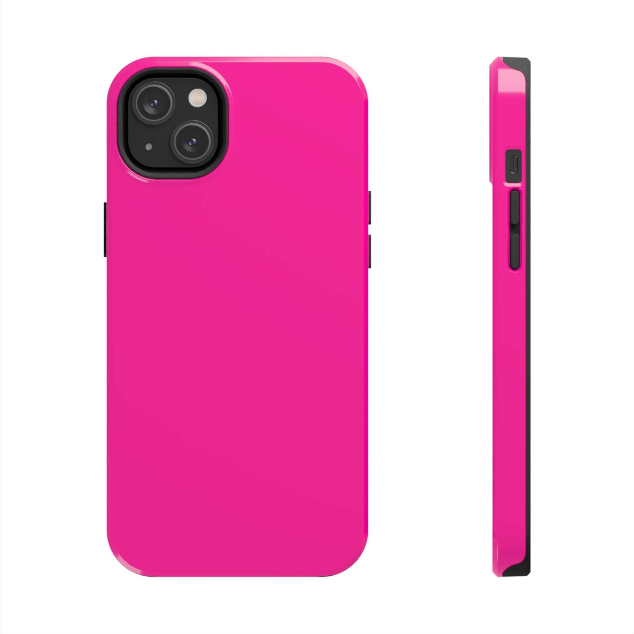 Neon pink iPhone case from cute case website with free shipping.