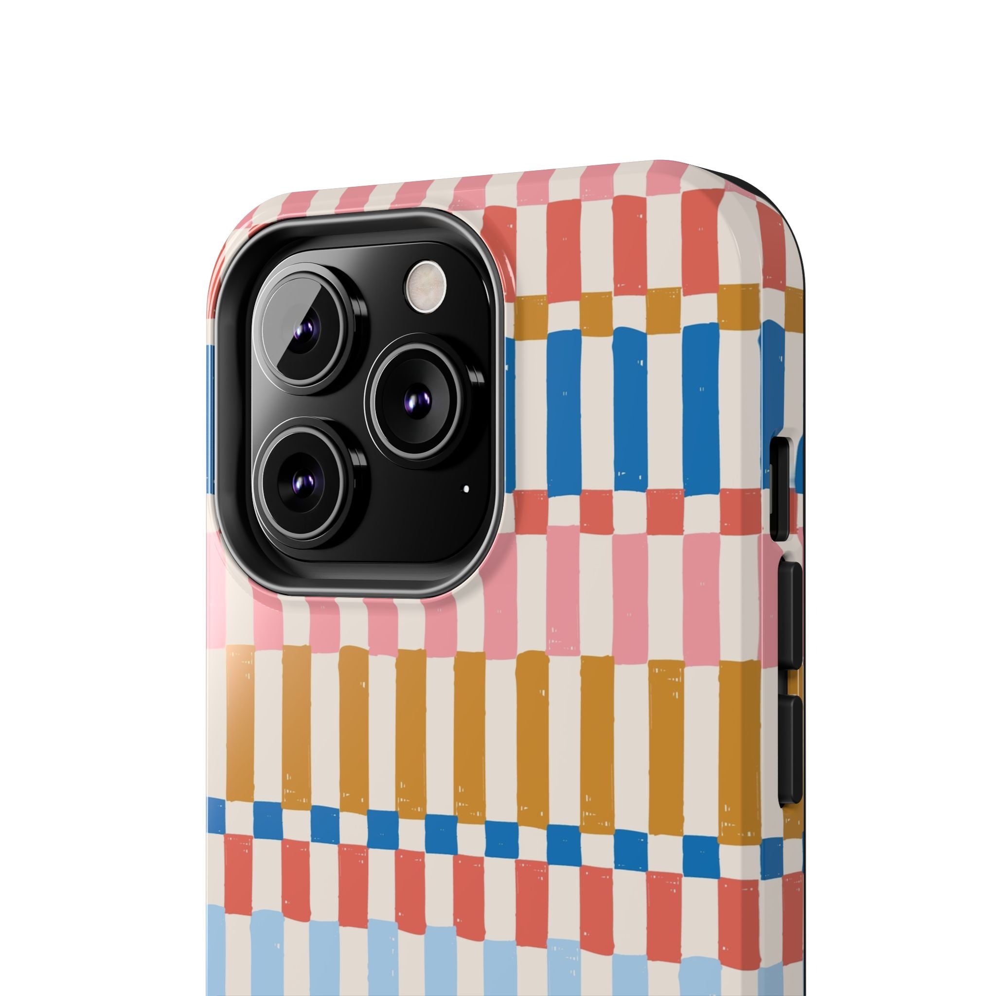 Cute vintage iPhone case cover with colorful stripes. Perfect for protecting and styling your phone. Ideal for cute i phone cases.