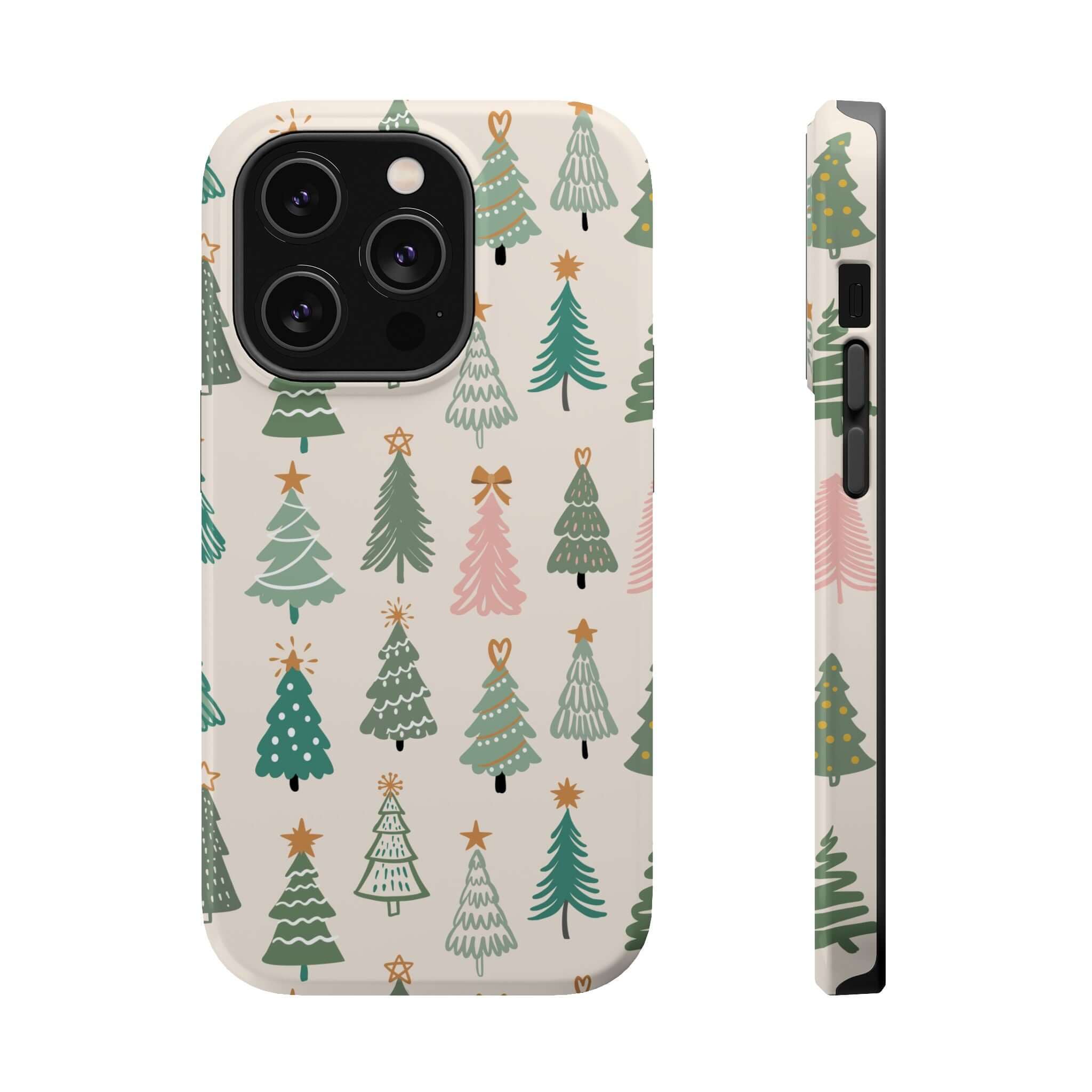 Festive O Christmas Tree MagSafe Case with holiday tree design, perfect holiday case or cute xmas phone cover.