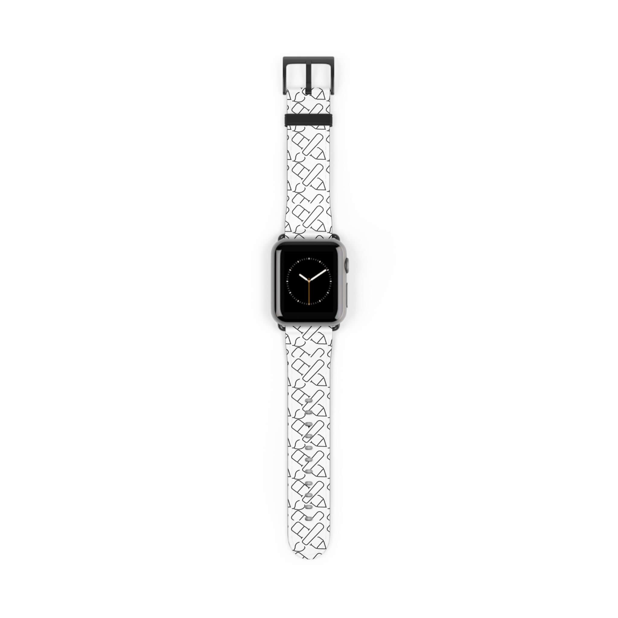 Customizable Apple Watch band with unique geometric pattern design, ideal for adding a personal touch to your accessory.