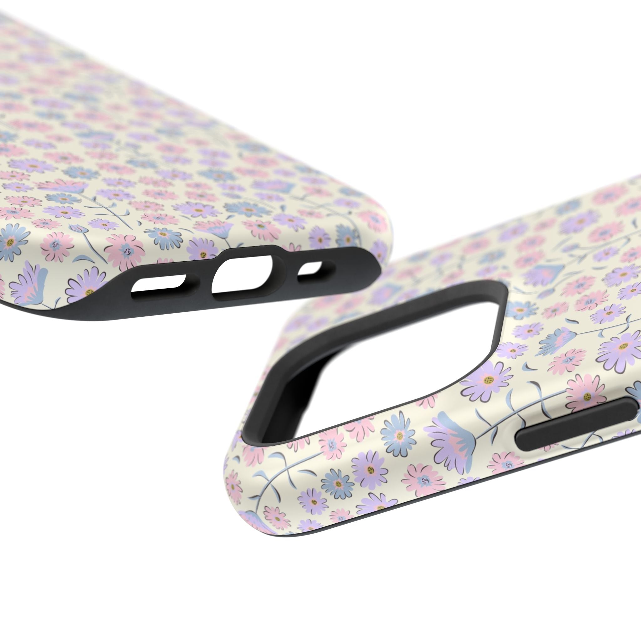 MagSafe Pink Flower iPhone 16 Case with Cottagecore Design - Cute Phone Cover with Delicate Floral Pattern