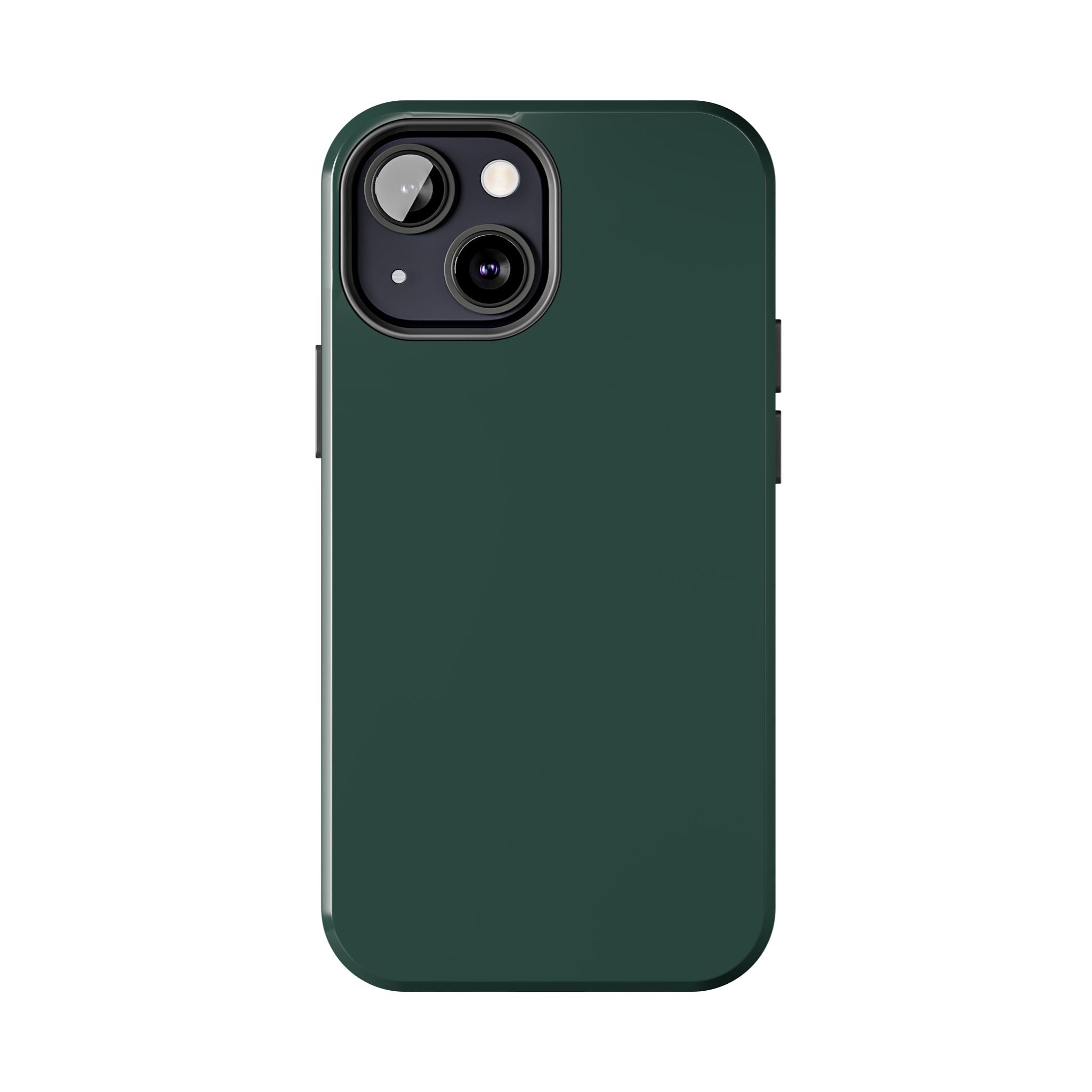 Solid green iPhone 16 case, Evergreen design, cute phone cover for protection and style.