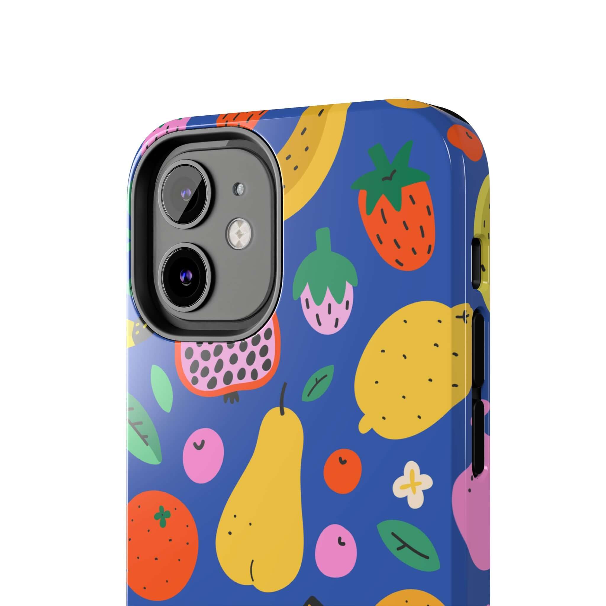 Cute phone cover with colorful beachy fruit design for Apple iPhone, perfect for summer vibes and stylish protection.