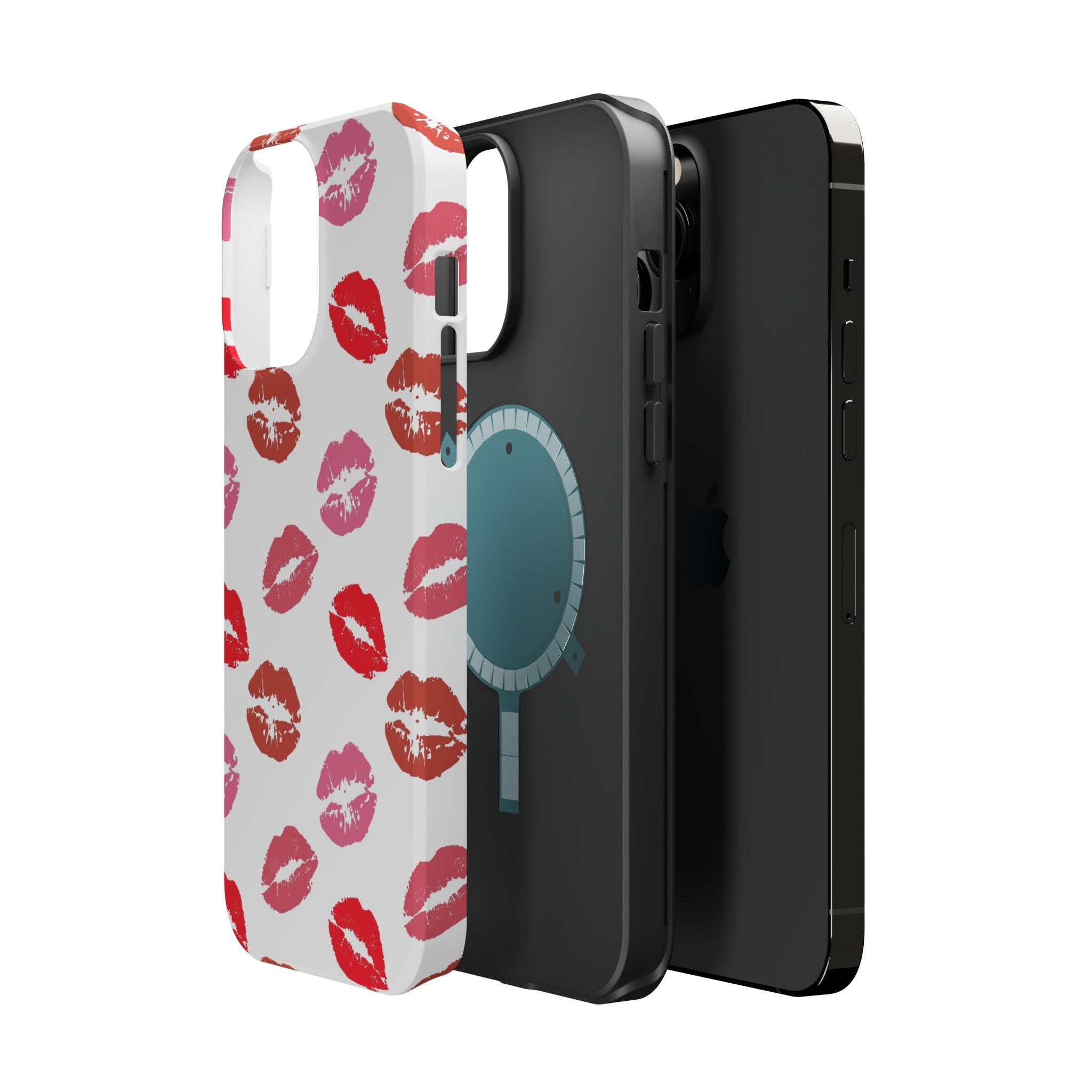 Cute phone cover with kiss print design, Pucker Up Kisses case for iPhone, stylish protection, fun and flirty case phone case.