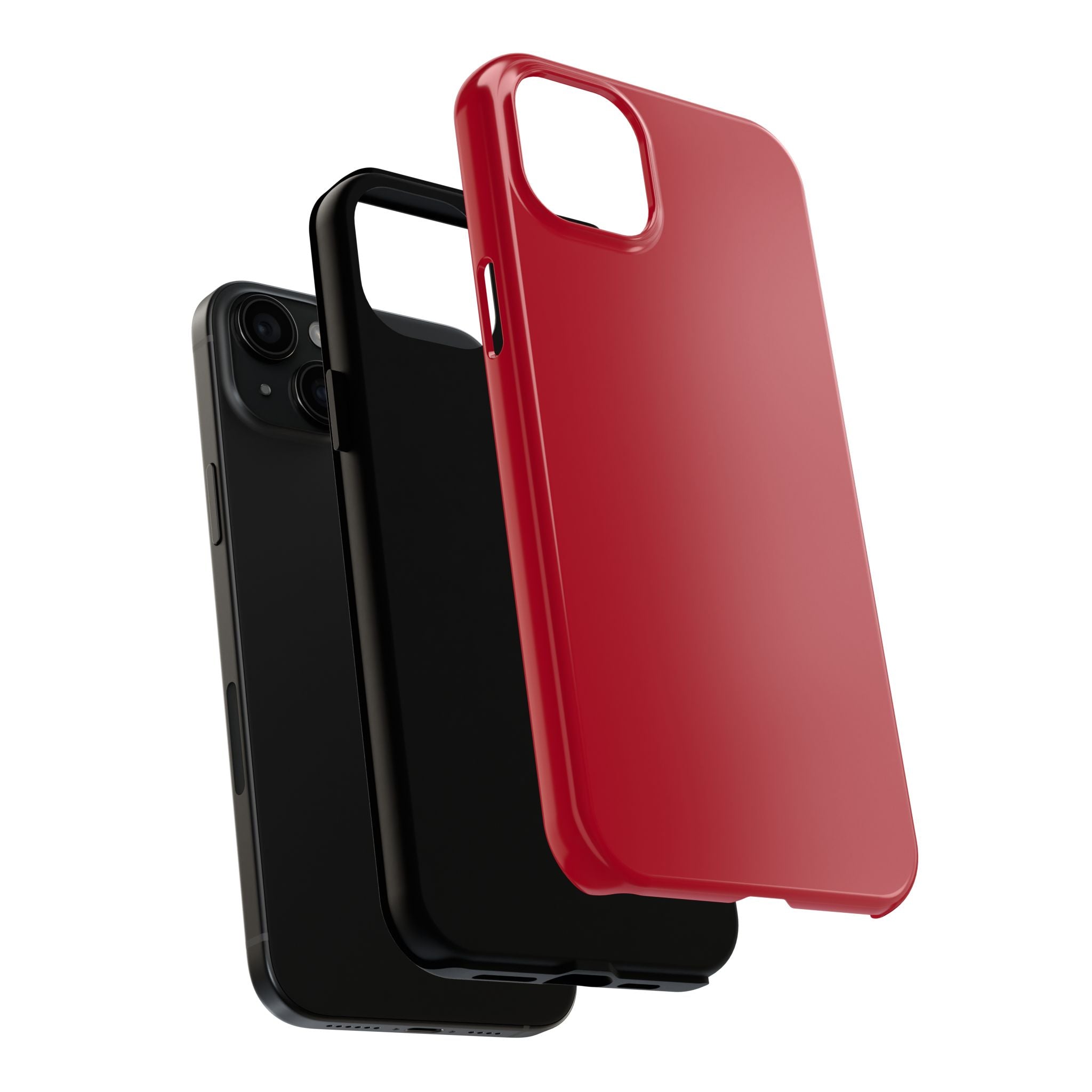 Stylish Candy Apple Solid Red iPhone 16 case, a cute phone cover offering aesthetic appeal and protection.