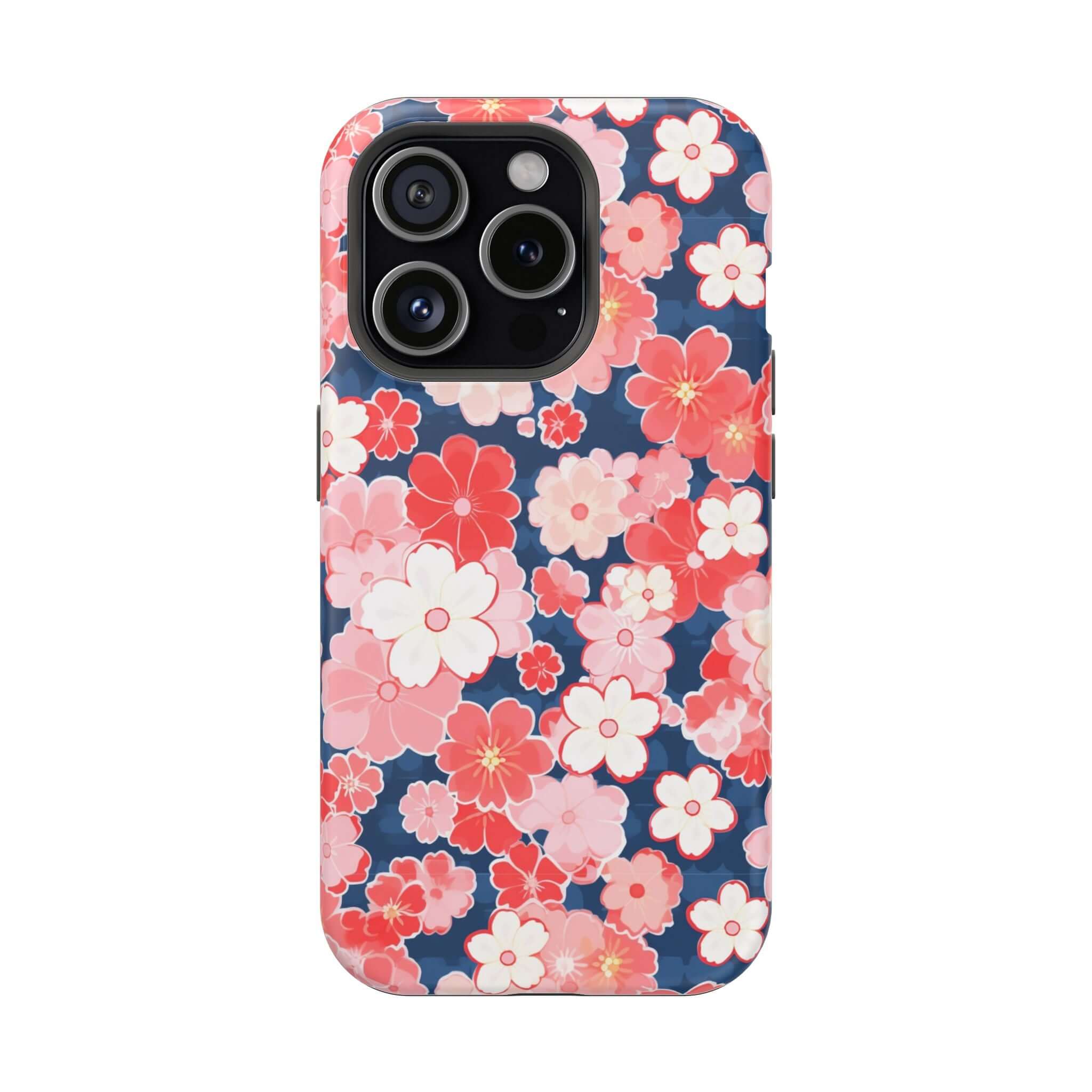 Oh So Pretty Pink Floral Case for iPhone 14 Pro Max - Vibrant and Fun Phone Case with Free Shipping