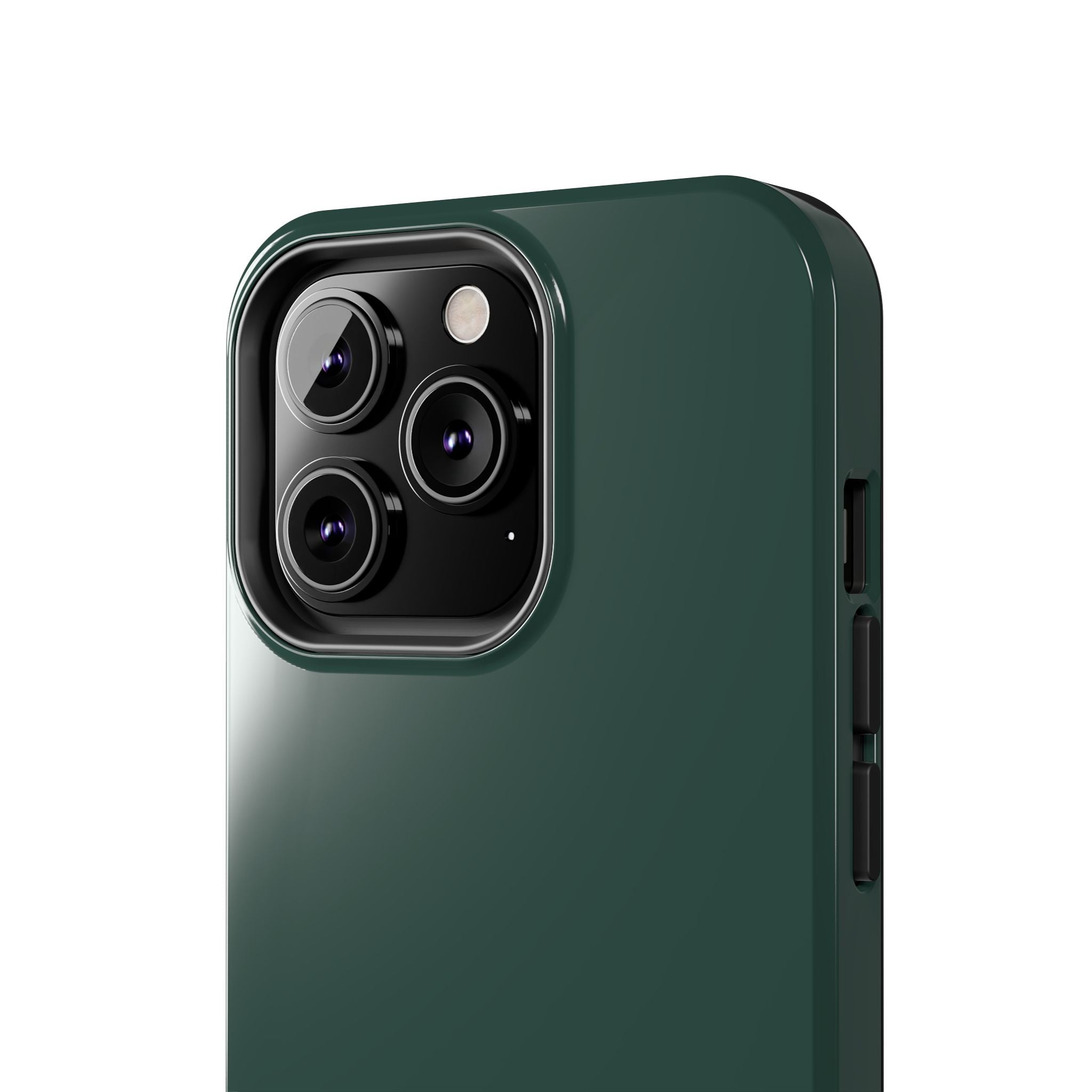 Solid green phone case for iPhone 16 with a cute design, highlighting camera cutout and protection. Perfect iPhone case accessory.