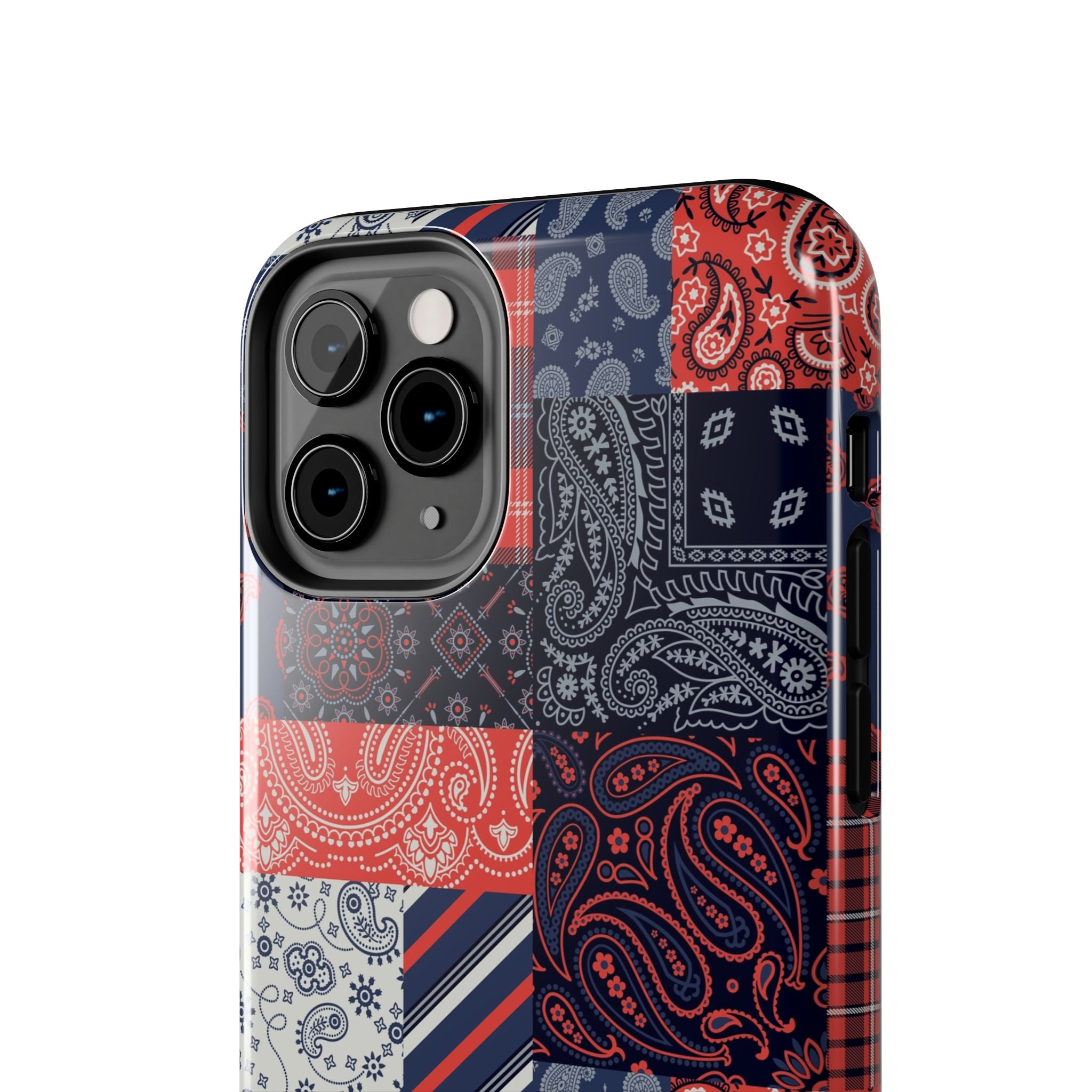 Boho Bandit Bandana Patchwork iPhone 14 Pro Case with playful protective design for fashion-forward men