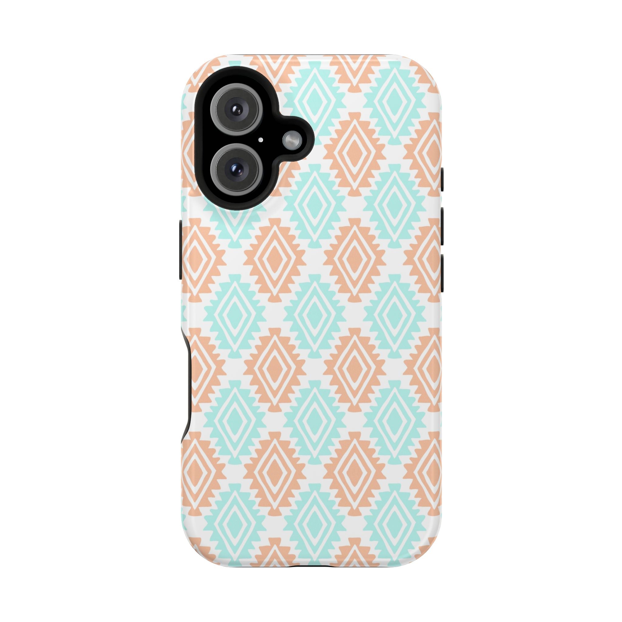 Southwestern MagSafe iPhone Case with abstract pastel design, perfect cute phone cover for a floral-inspired touch.