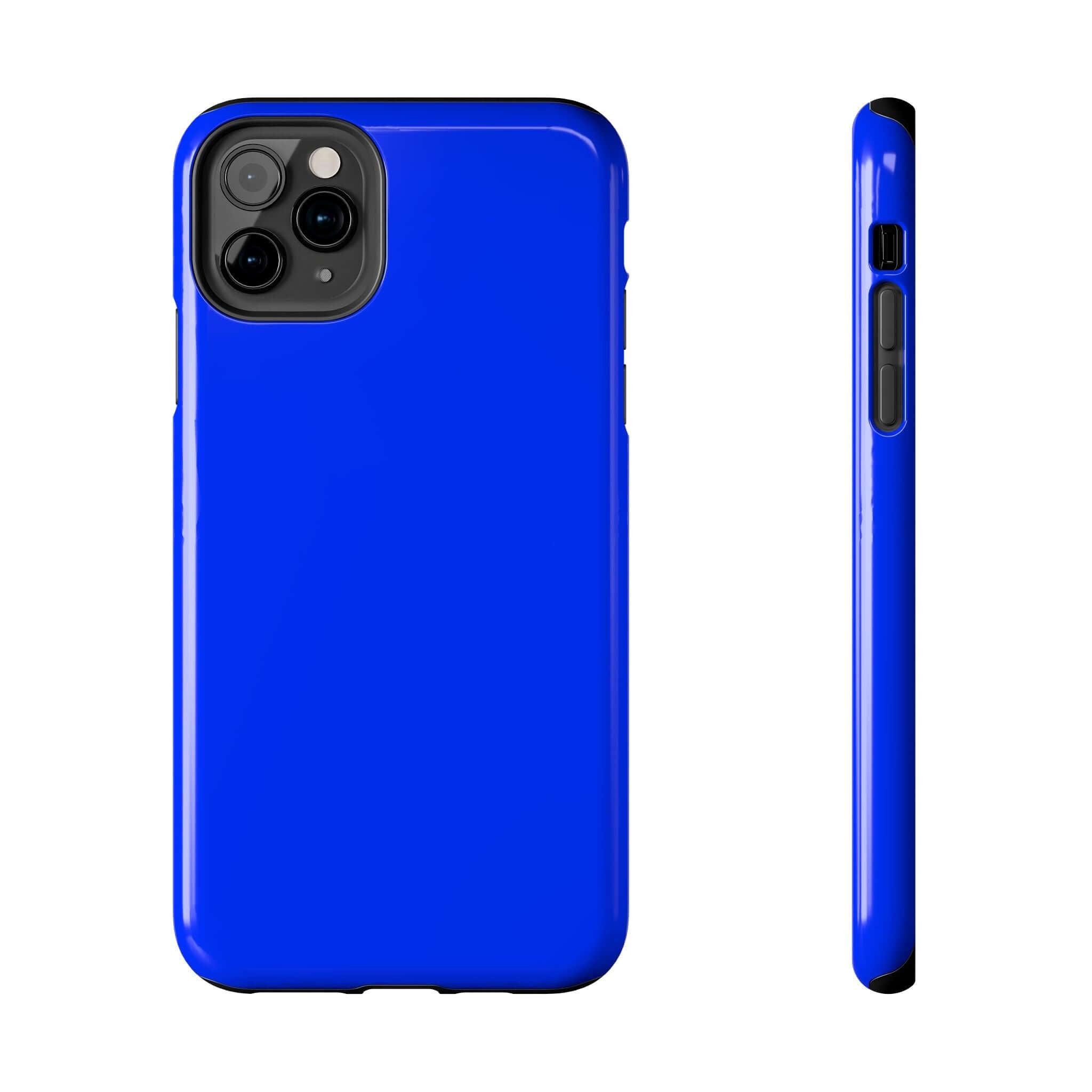 Neon blue iPhone case from Luminous Lagoon collection, showcasing a bold and vibrant design, available with free shipping on cute case websites.