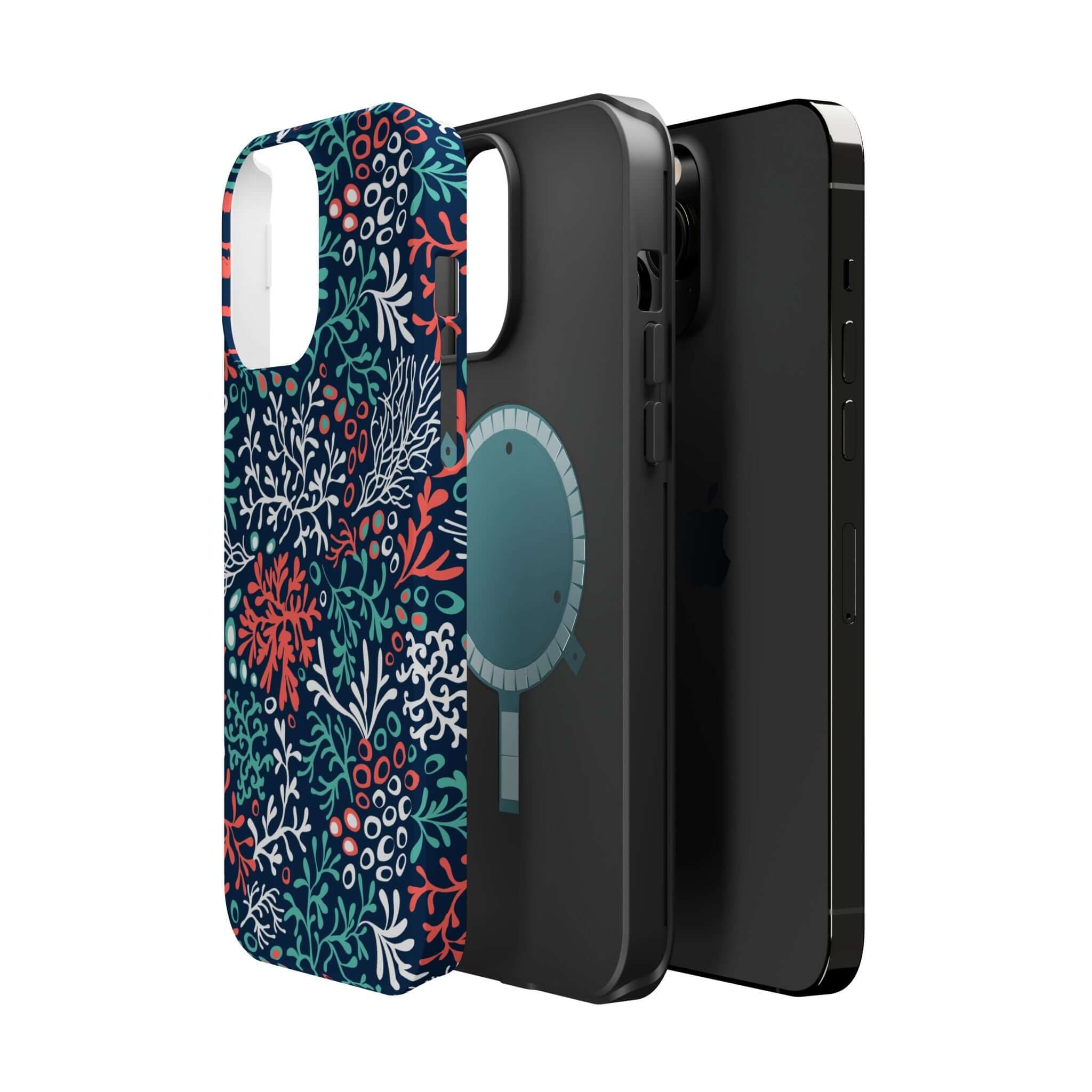 Colorful Coral Reef iPhone 16 Case with Beachy Design, Cute Phone Case Featuring Quirky Print for Device Protection