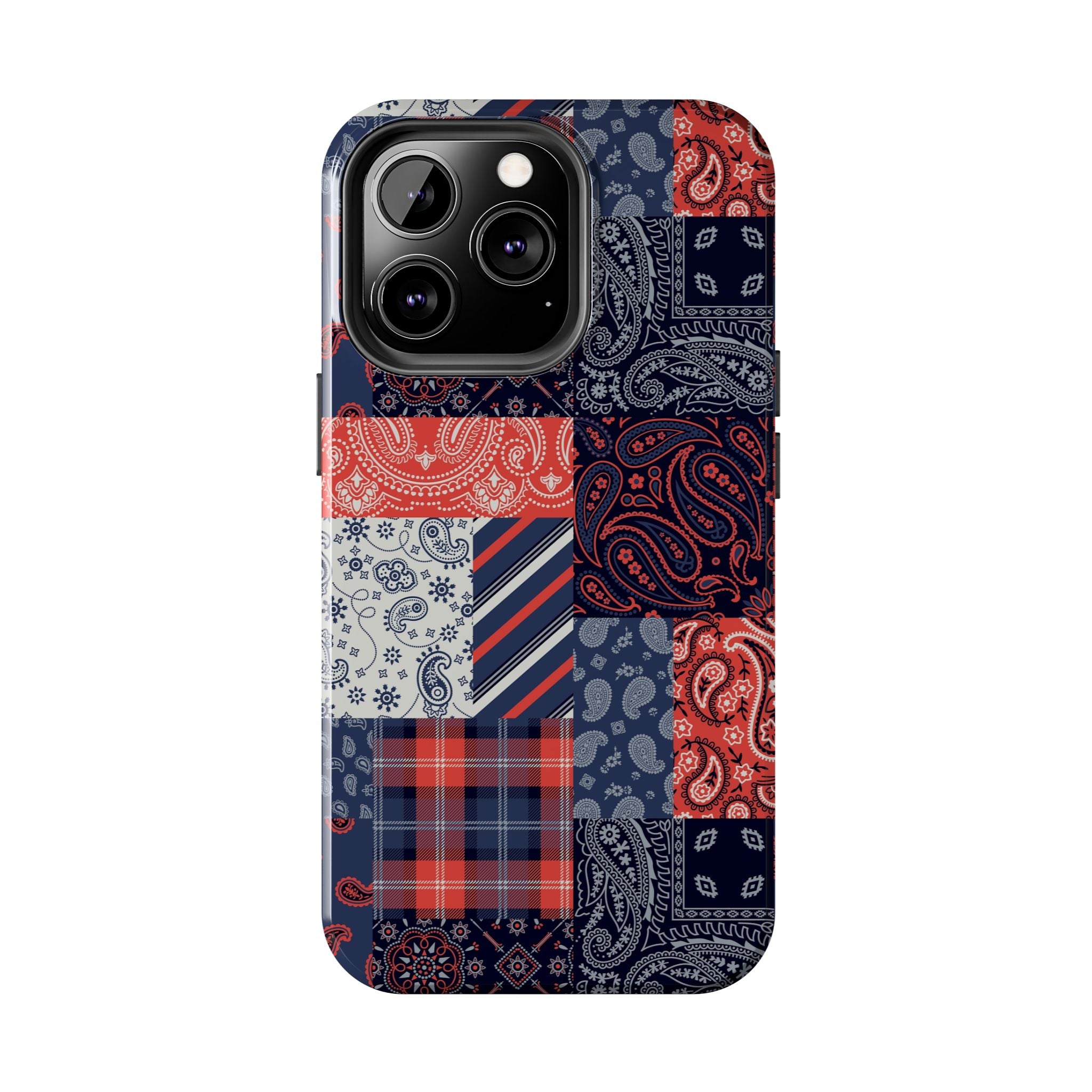 Boho Bandit Bandana Patchwork iPhone 14 Pro Case | Cute and Bookish Design