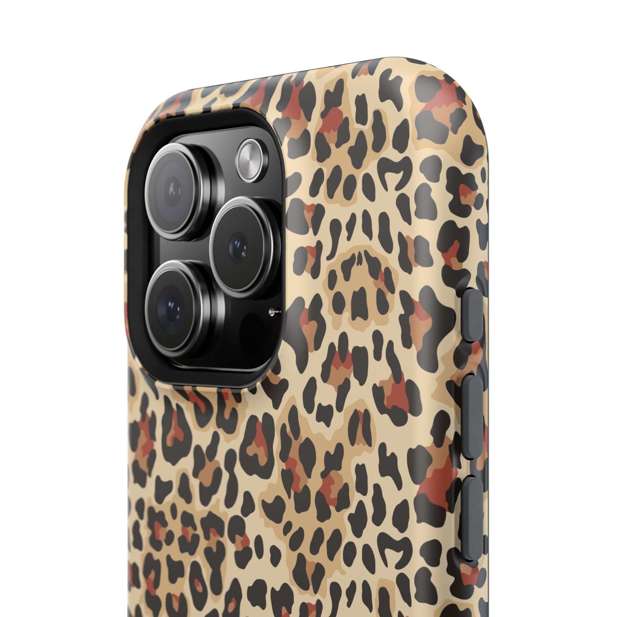 Wildly Chic leopard print iPhone case with MagSafe, featuring a colorful and cute abstract design for reliable phone protection.