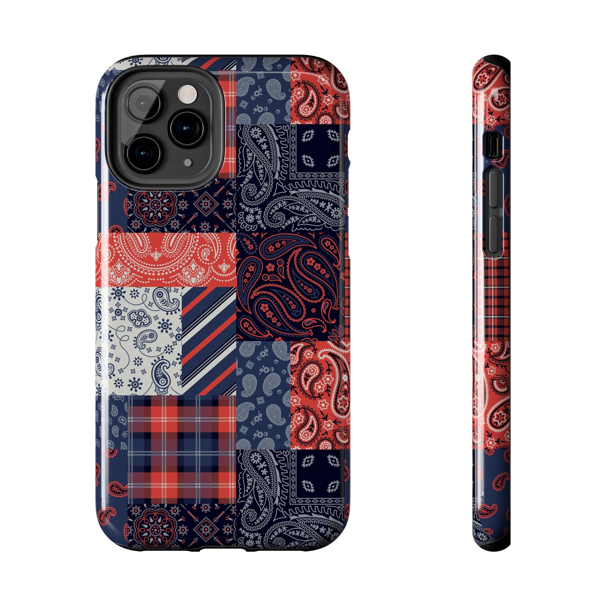 Boho Bandit Bandana Patchwork Case for iPhone 14 Pro - Cute, Bookish Phone Case with Unique Patchwork Design