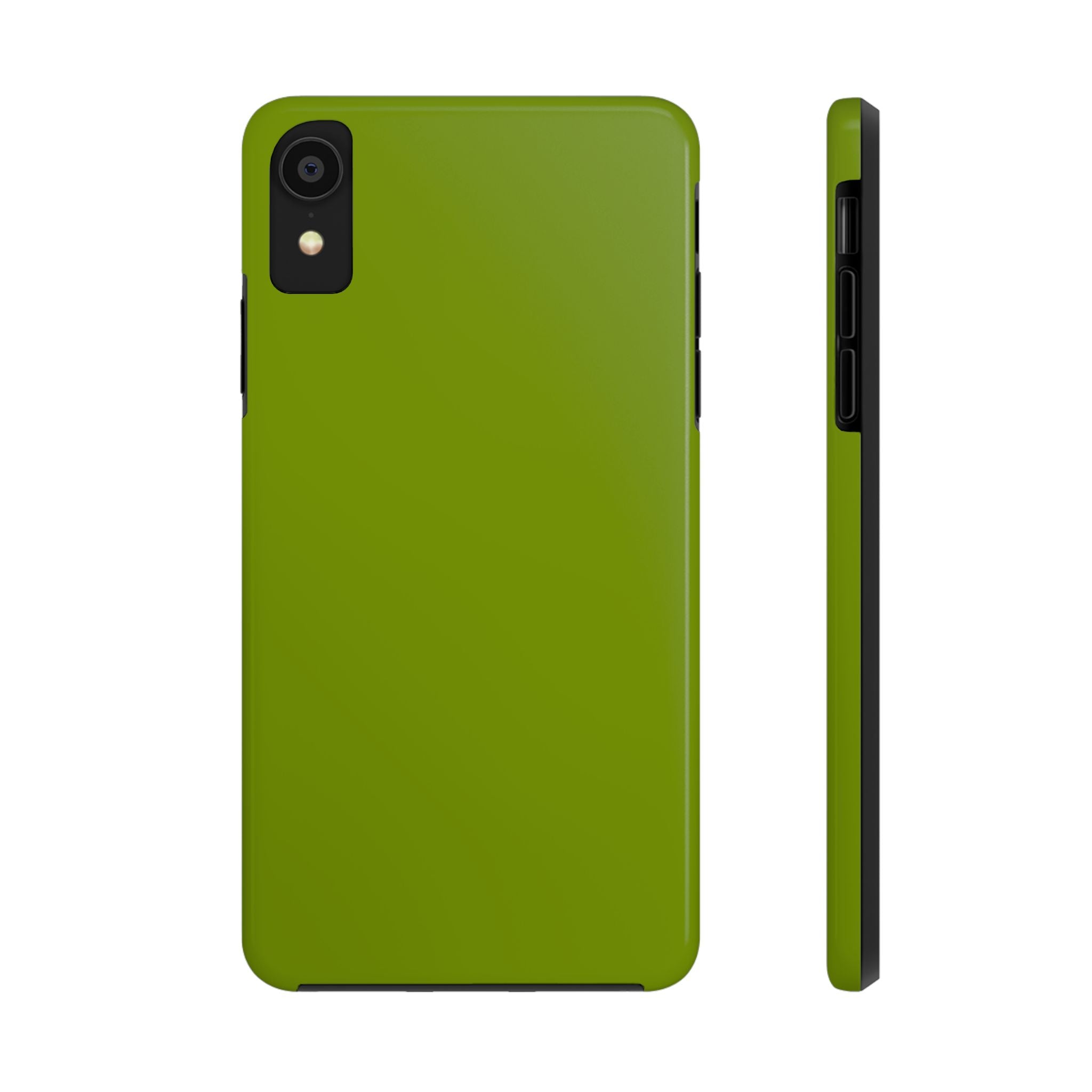 Cute solid green matcha tea phone case for iPhone, offering floral-inspired design and scratch protection.