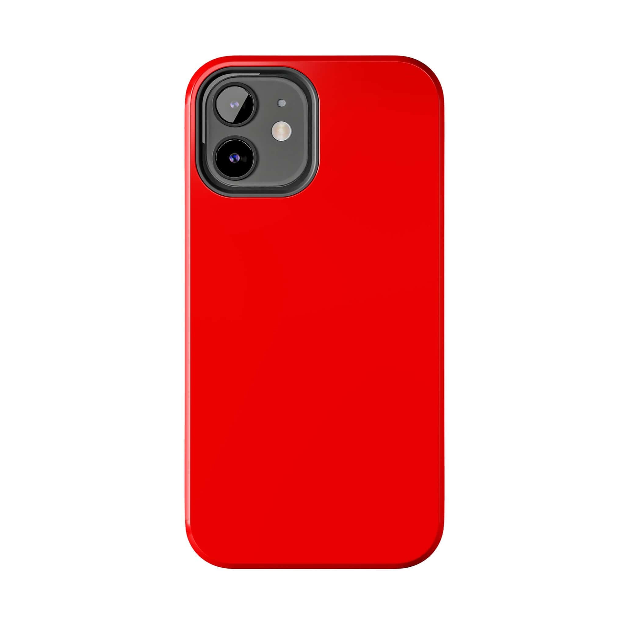 Radiant Ruby Neon Red iPhone Case - Cute and Functional, Available on Cute Case Website with Free Shipping