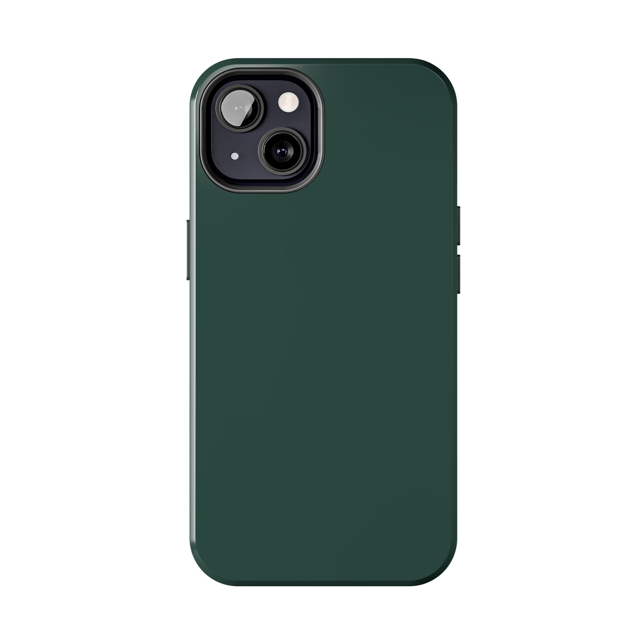 Solid green iPhone case, Evergreen design for iPhone 16. Cute phone cover provides protection and a pop of color.