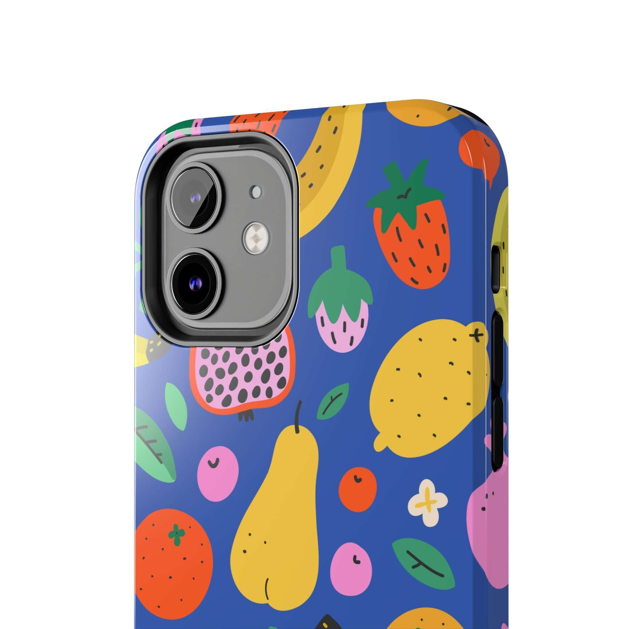 Cute phone cover featuring a colorful beachy fruit design, perfect for Apple iPhone cases and summer vibes.