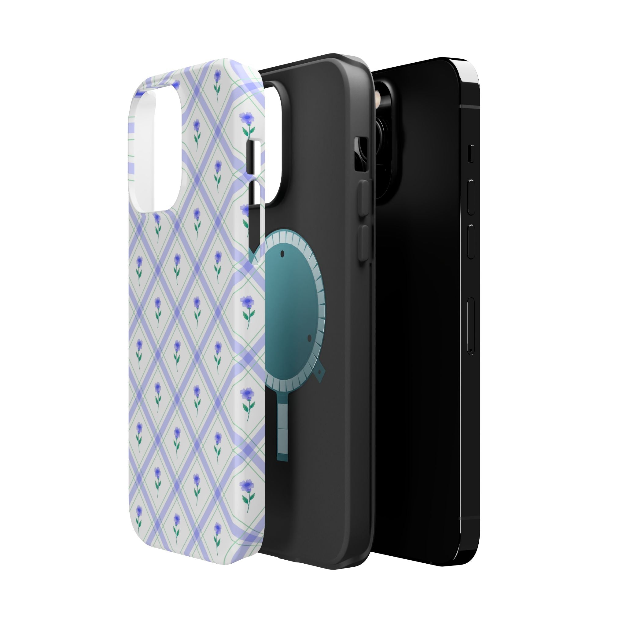 Cute Blue Floral Phone Case for iPhone with Stylish Design and Protection